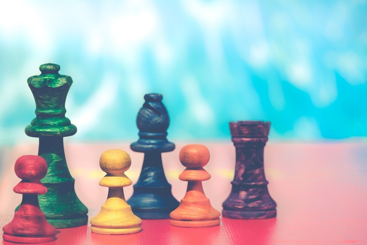 Colorful Chess Wallpaper