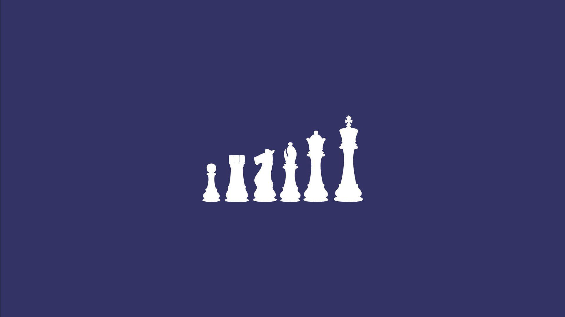 A graphic of chess pieces on a blue background - Chess