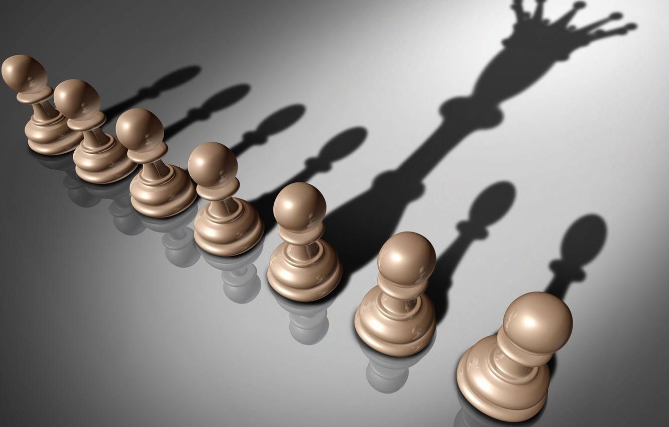 Download Chess Pawn Queen Shadow Wallpaper