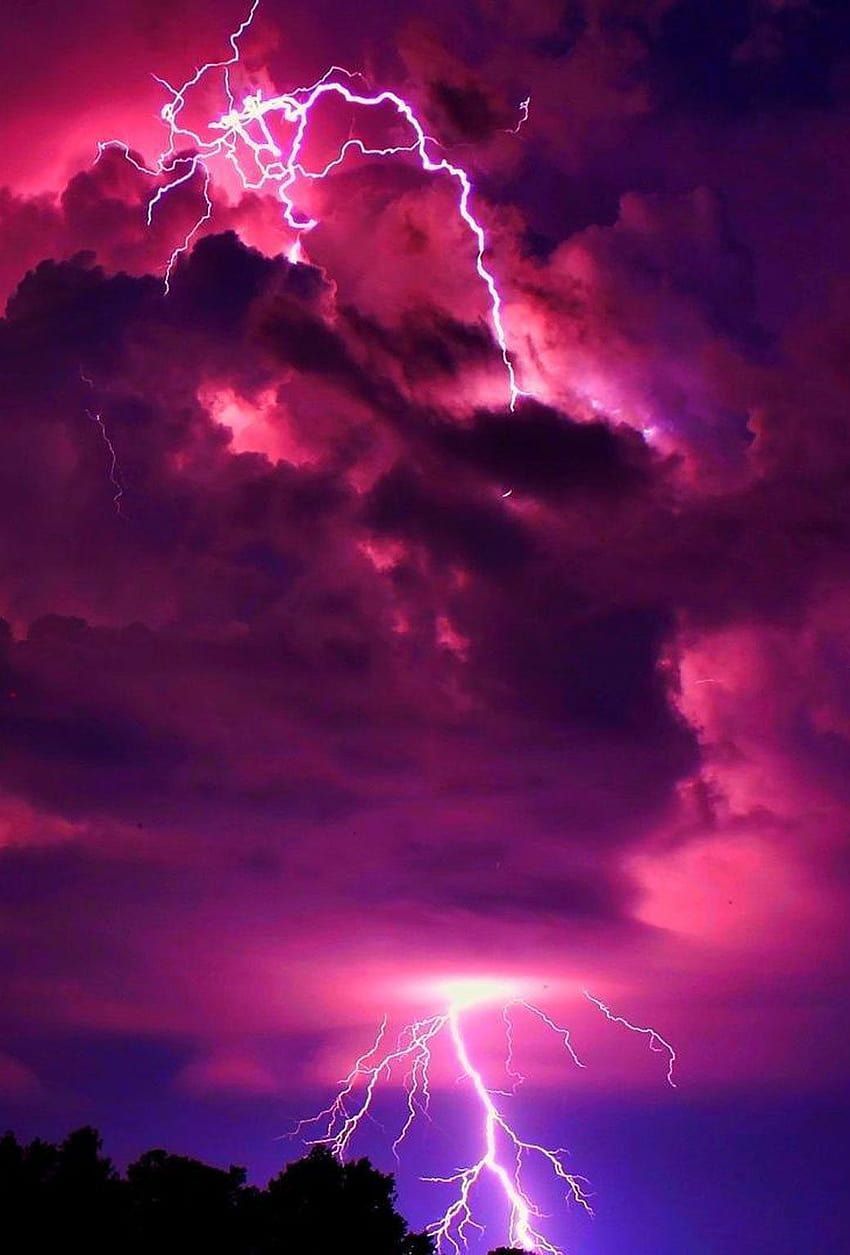 Purple aesthetic storm HD wallpaper