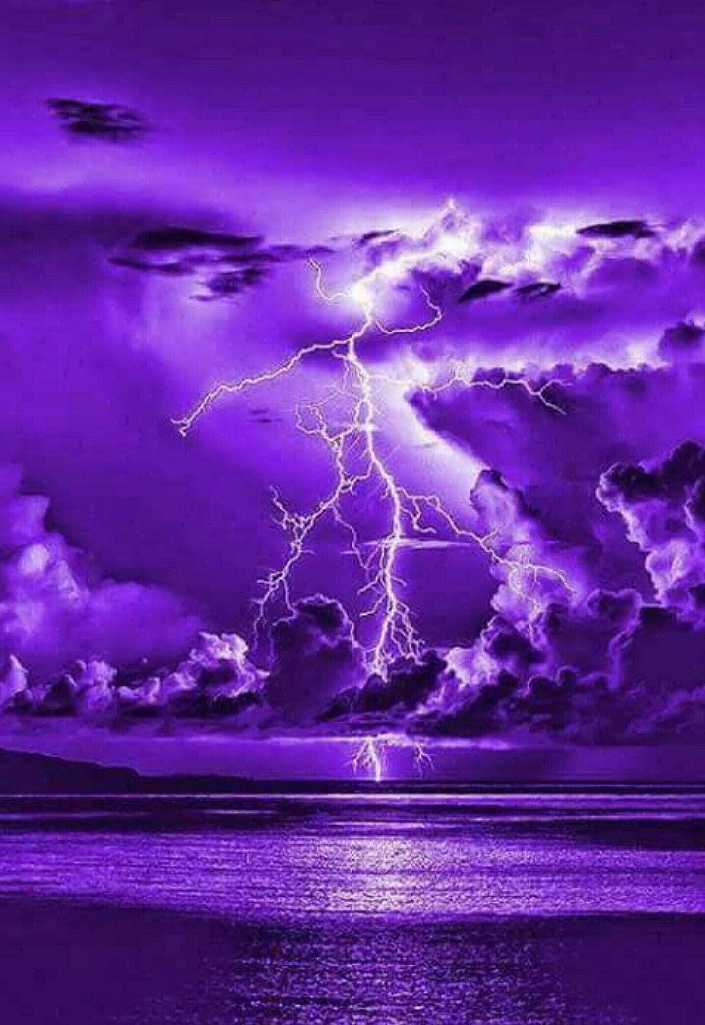 Purple lightning wallpaper for your phone. - Storm