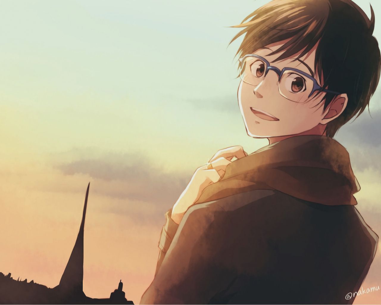 A young man with glasses and black hair - 1280x1024