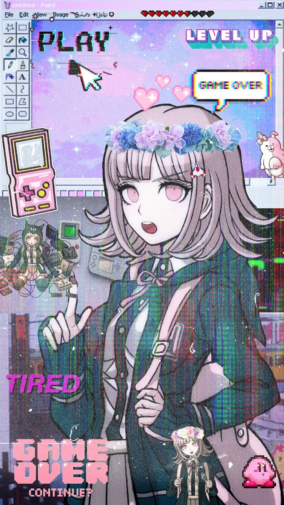 Aesthetic anime girl wallpaper for phone and desktop. - Danganronpa