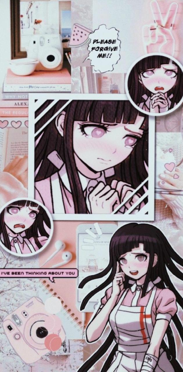 A collage of anime characters and pictures - Danganronpa