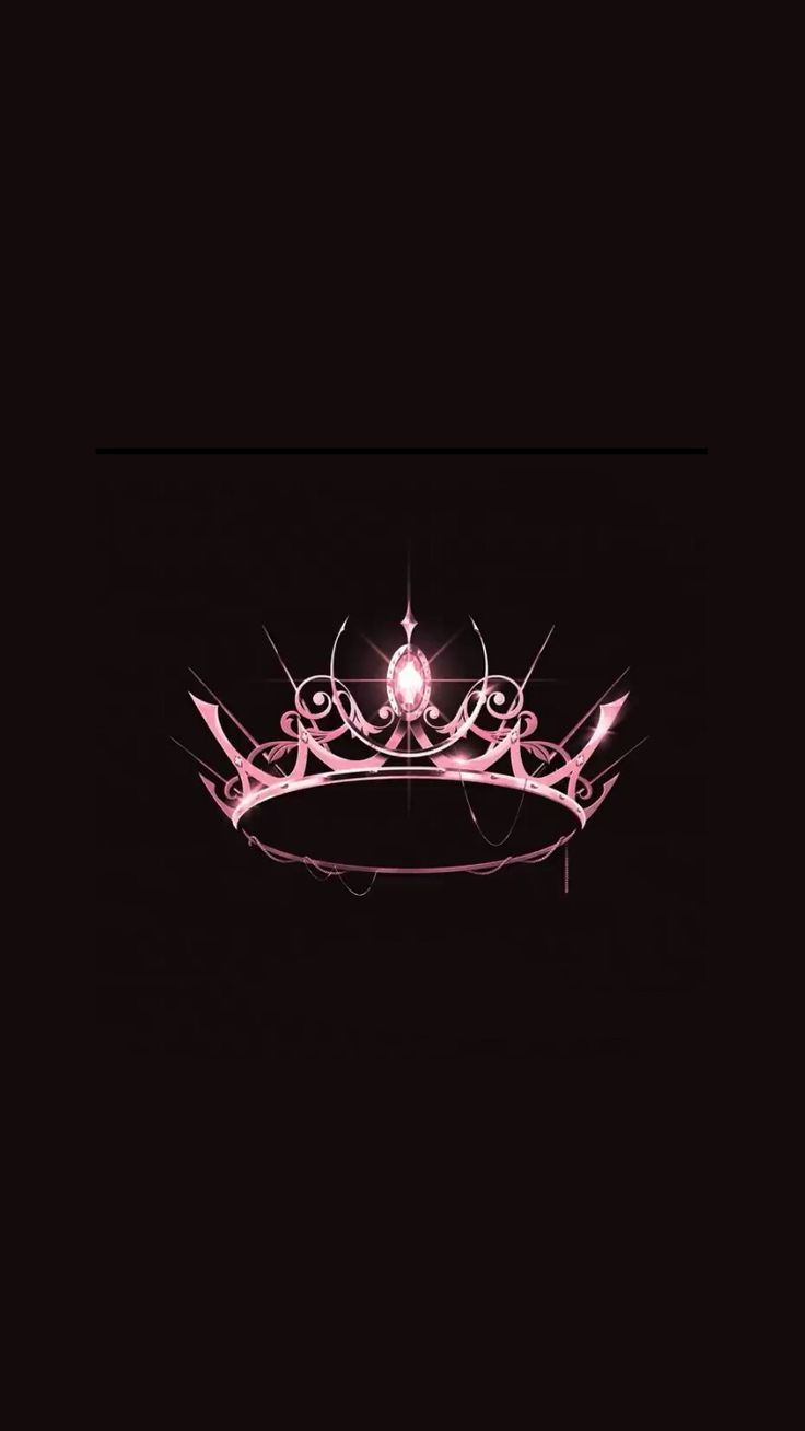 A pink crown on a black background - Crown