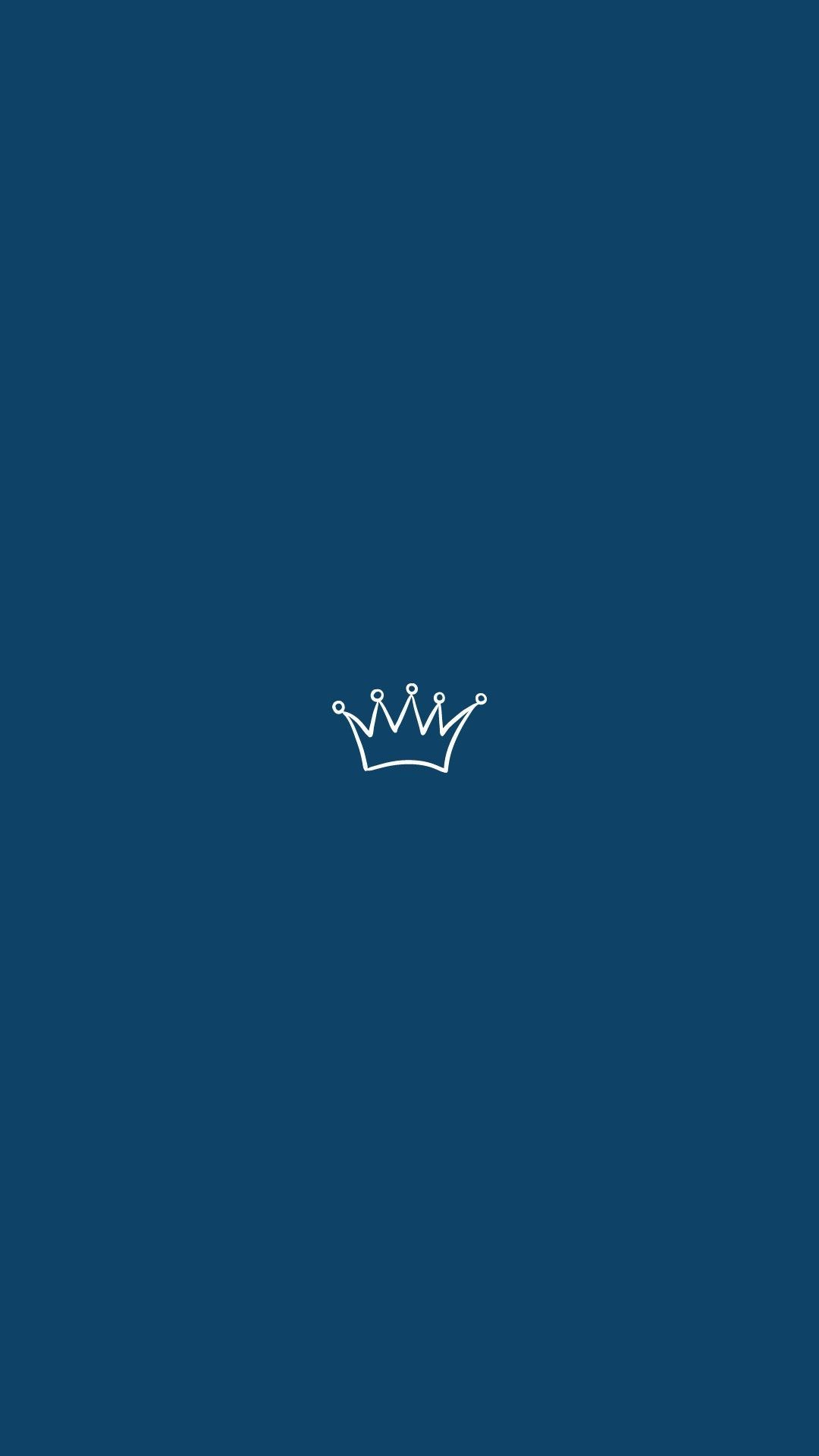 IPhone wallpaper with a simple crown on a blue background - Crown