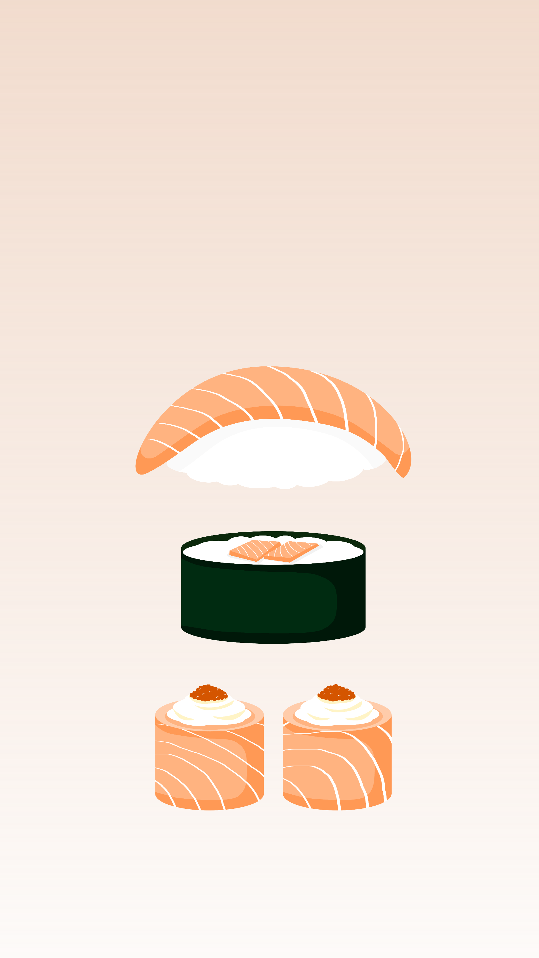 Salmon sushi wallpaper. Aesthetic iphone wallpaper, Food illustration art, Sushi cartoon