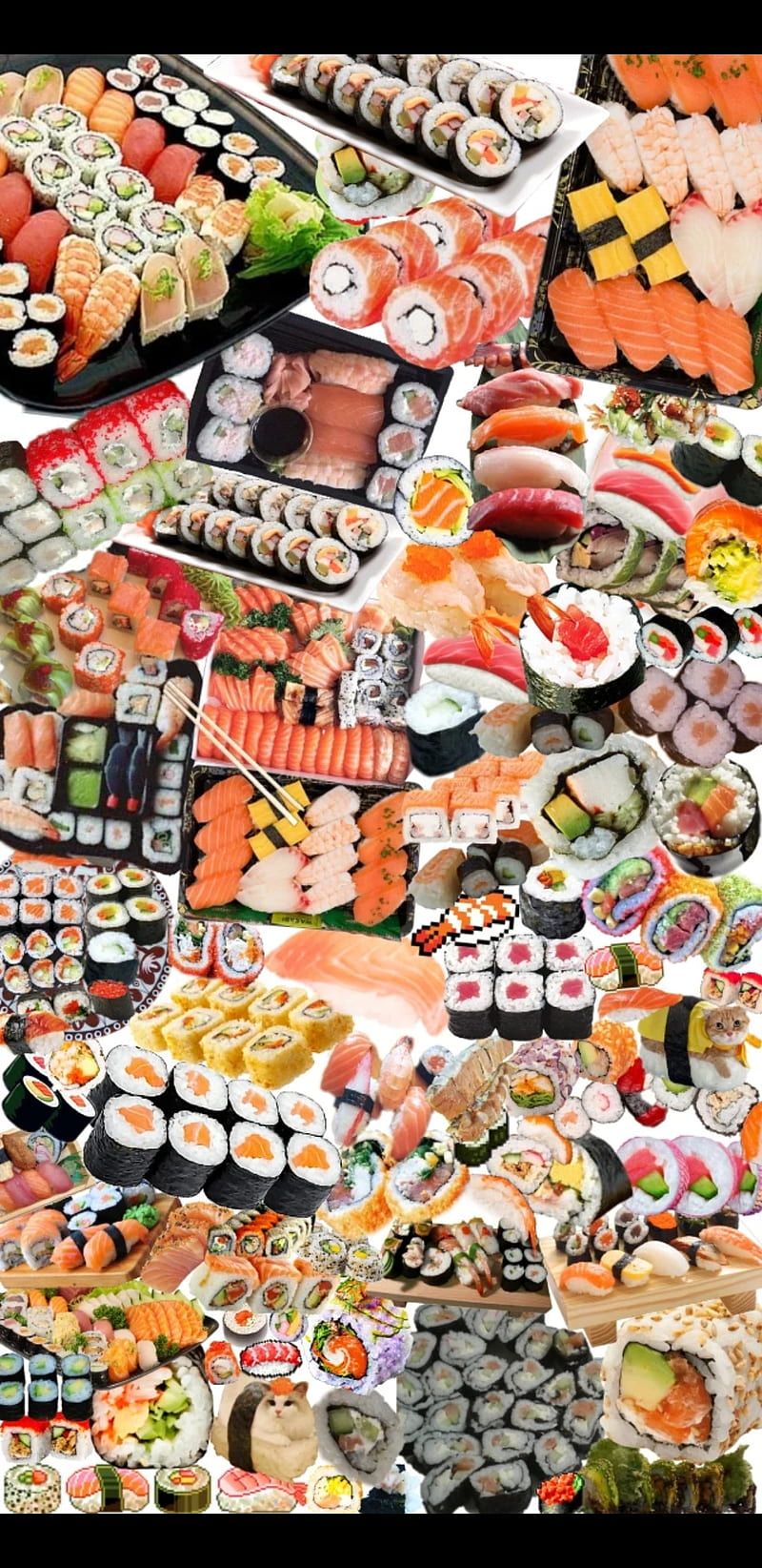 Sushi, fish, japan, lolololo, nori, rice, HD phone wallpaper