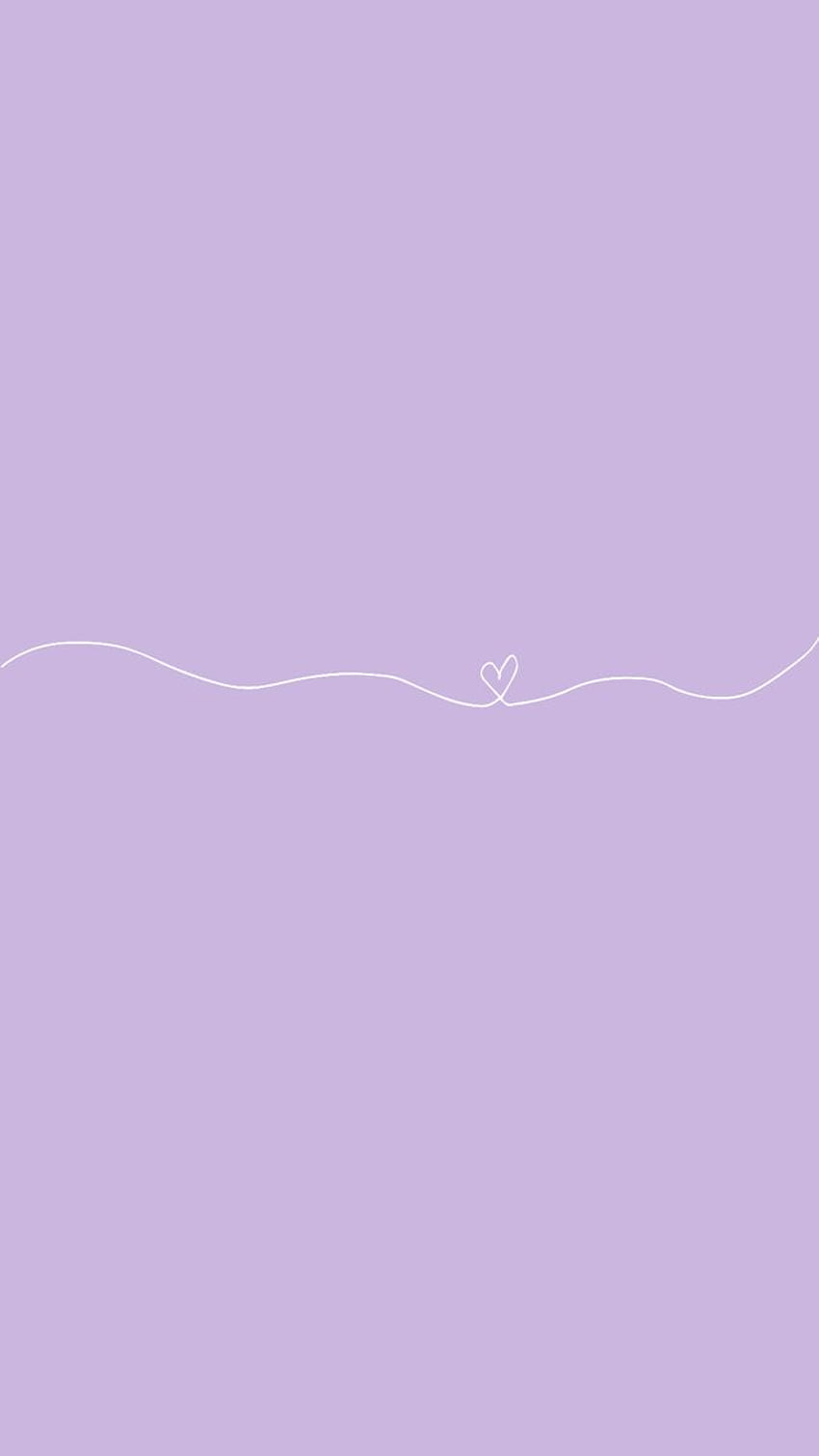 A line of hearts on purple background - Cute purple