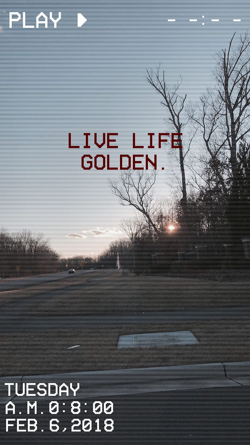 A screen that says play live life golden - VHS