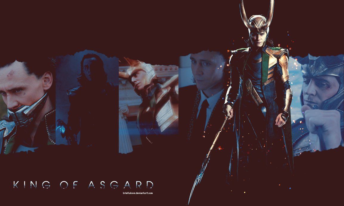 Loki in his human form with his staff and a sword - Loki