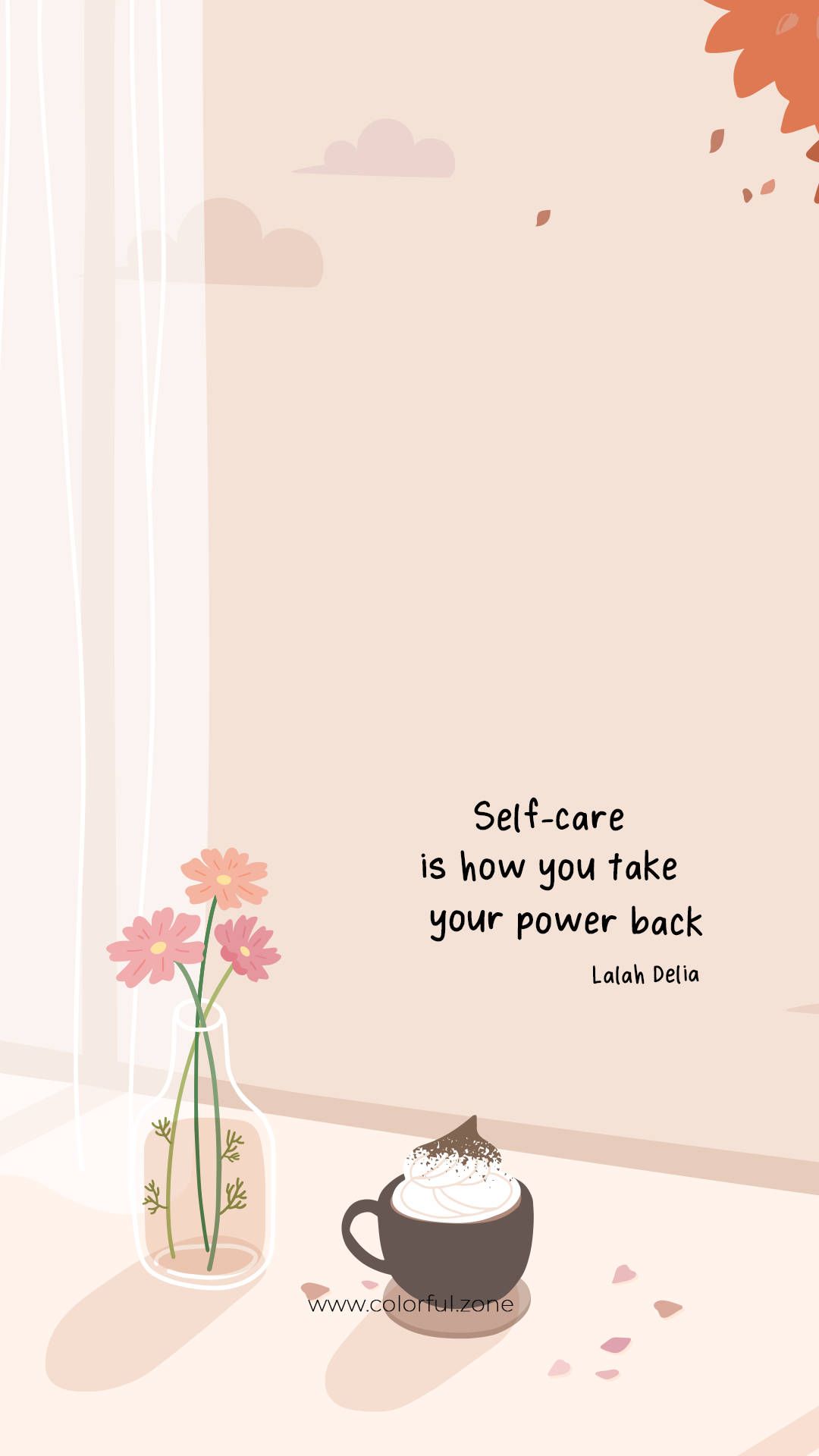 Download Aesthetic Self Care Cute Positive Quotes Wallpaper