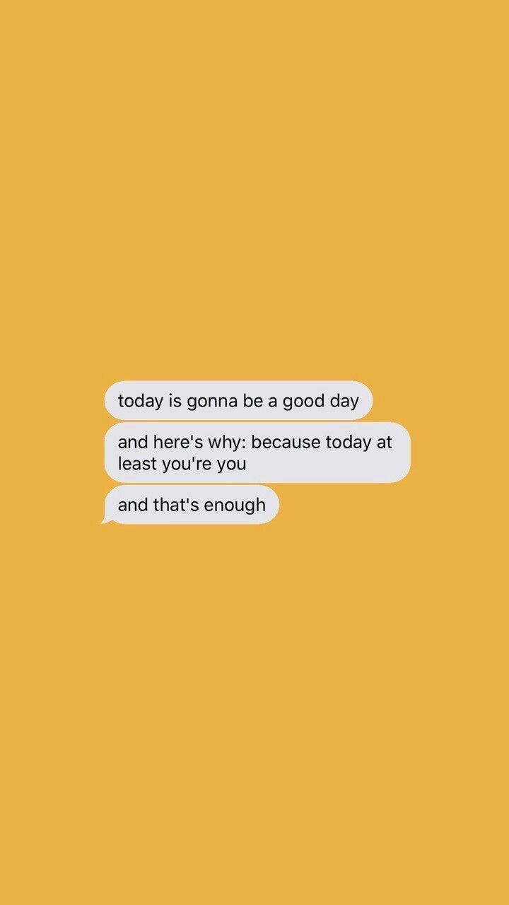 A text message on an orange background - Positive