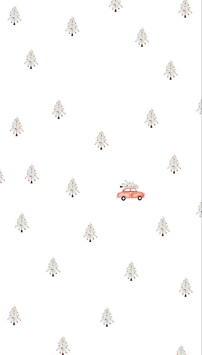 IPhone wallpaper with a Christmas tree pattern - White Christmas