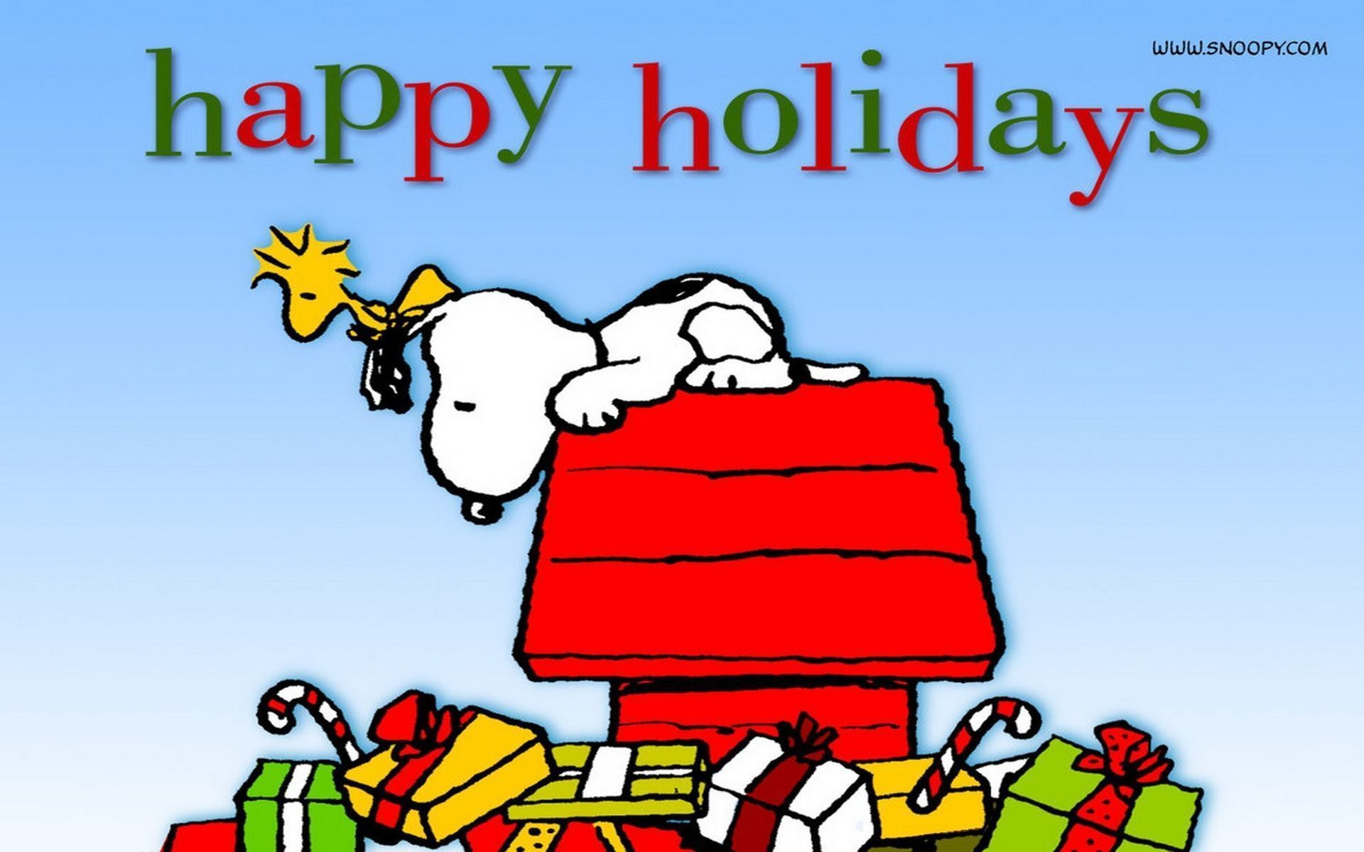 Snoopy happy holidays wallpaper 11923 - Snoopy, Charlie Brown