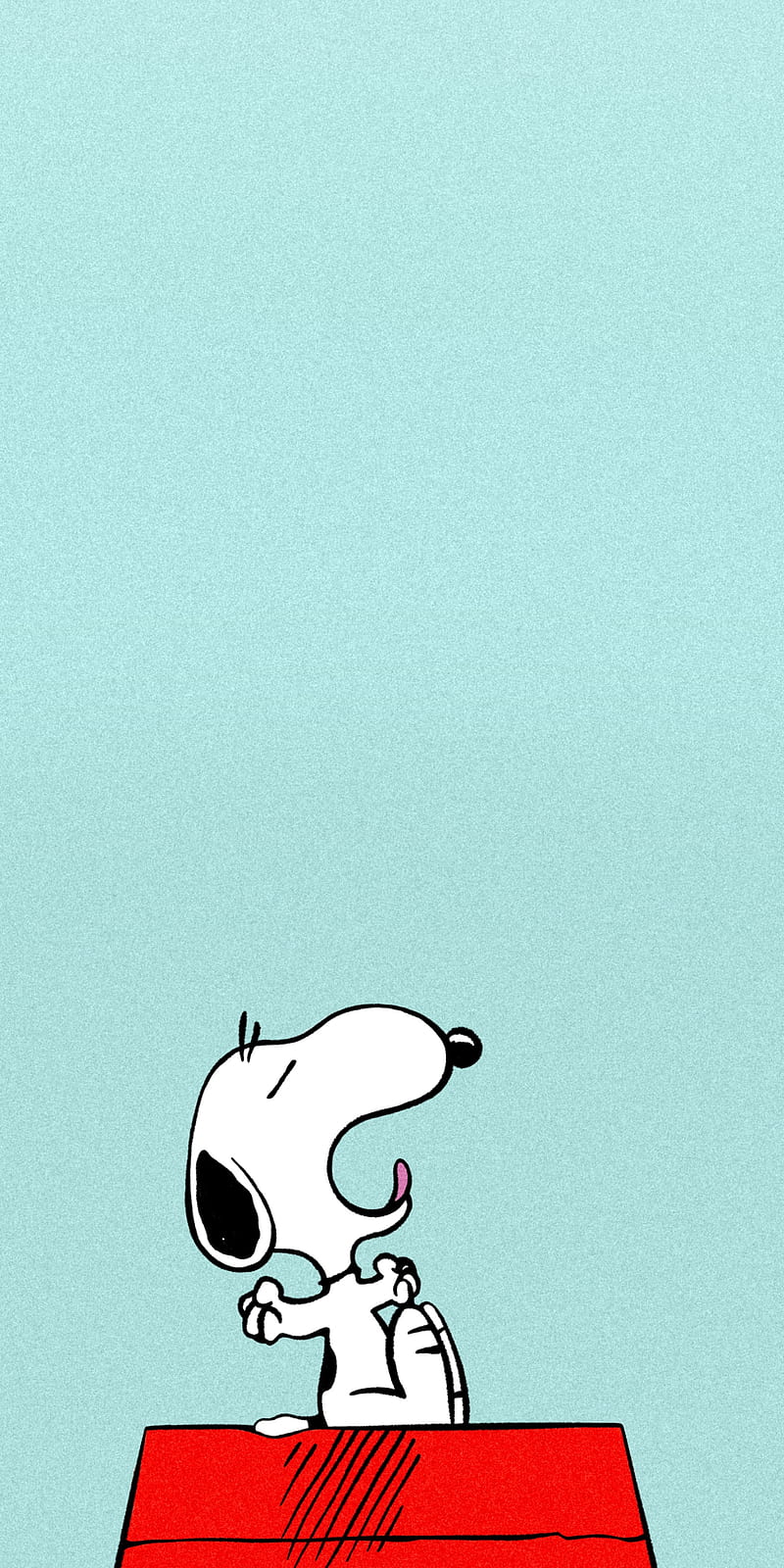 A cartoon of snoopy sitting on top - Snoopy