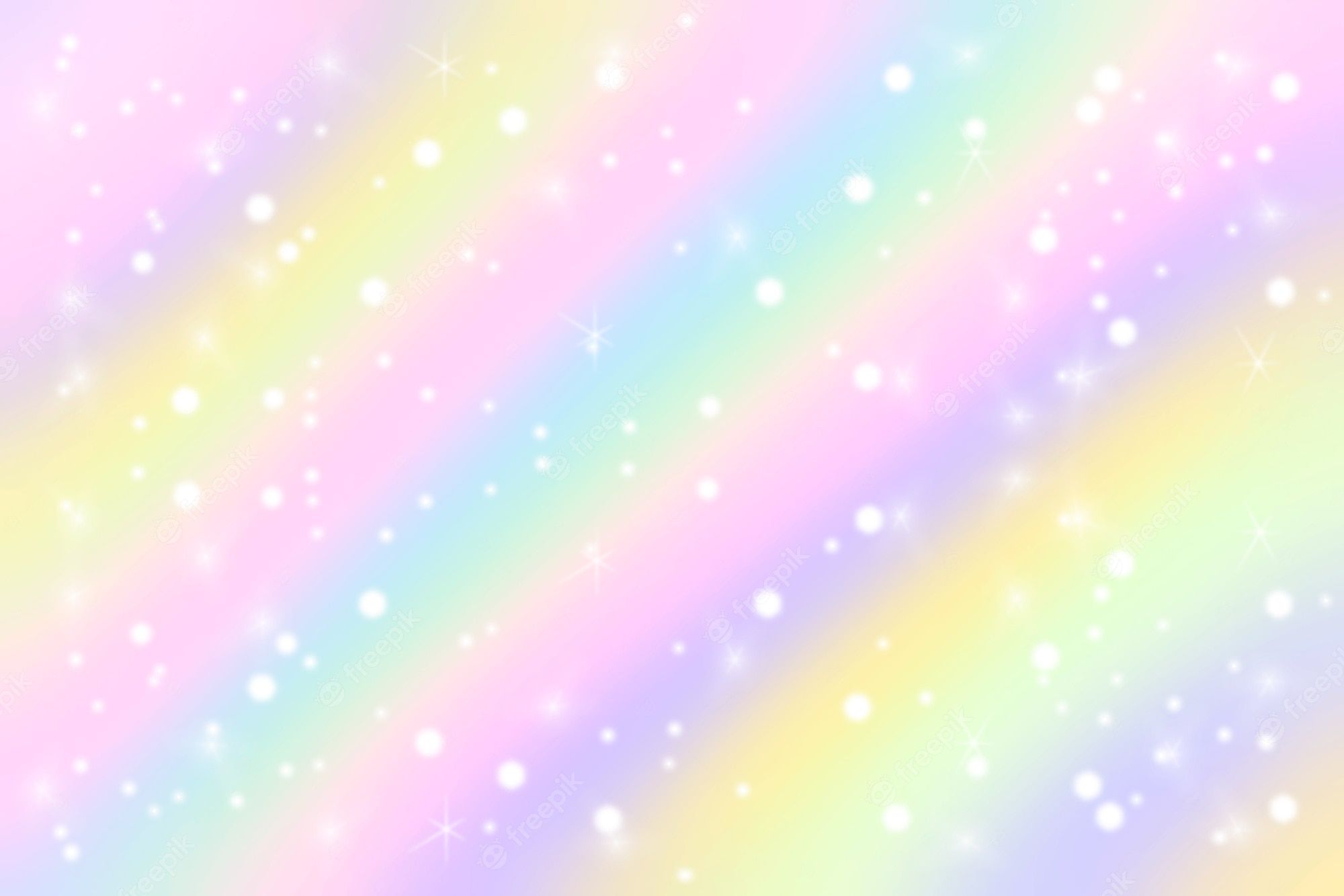 A rainbow colored background with white dots - Pastel rainbow