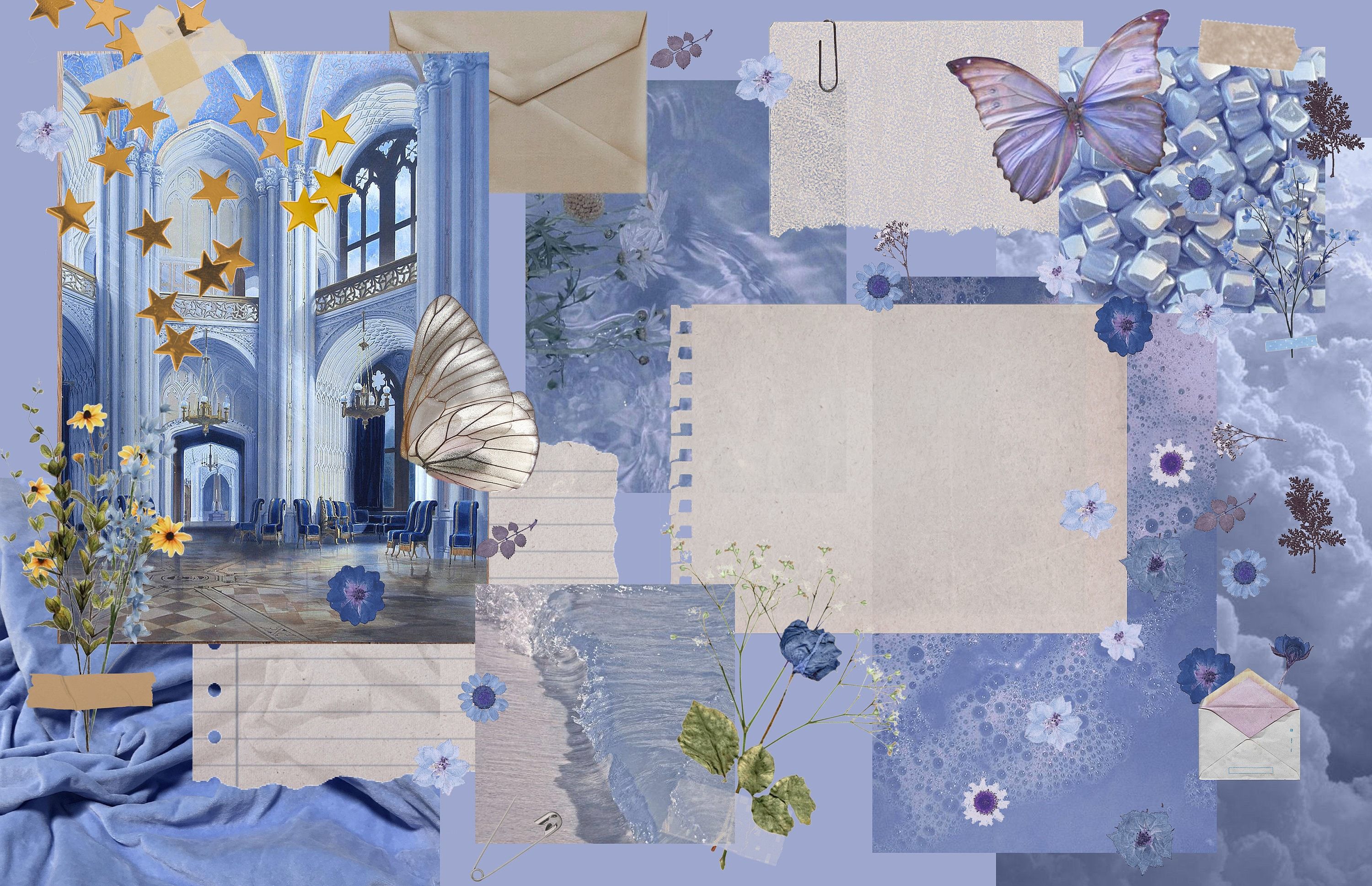 Desktop Organized Wallpaper Periwinkle Collage