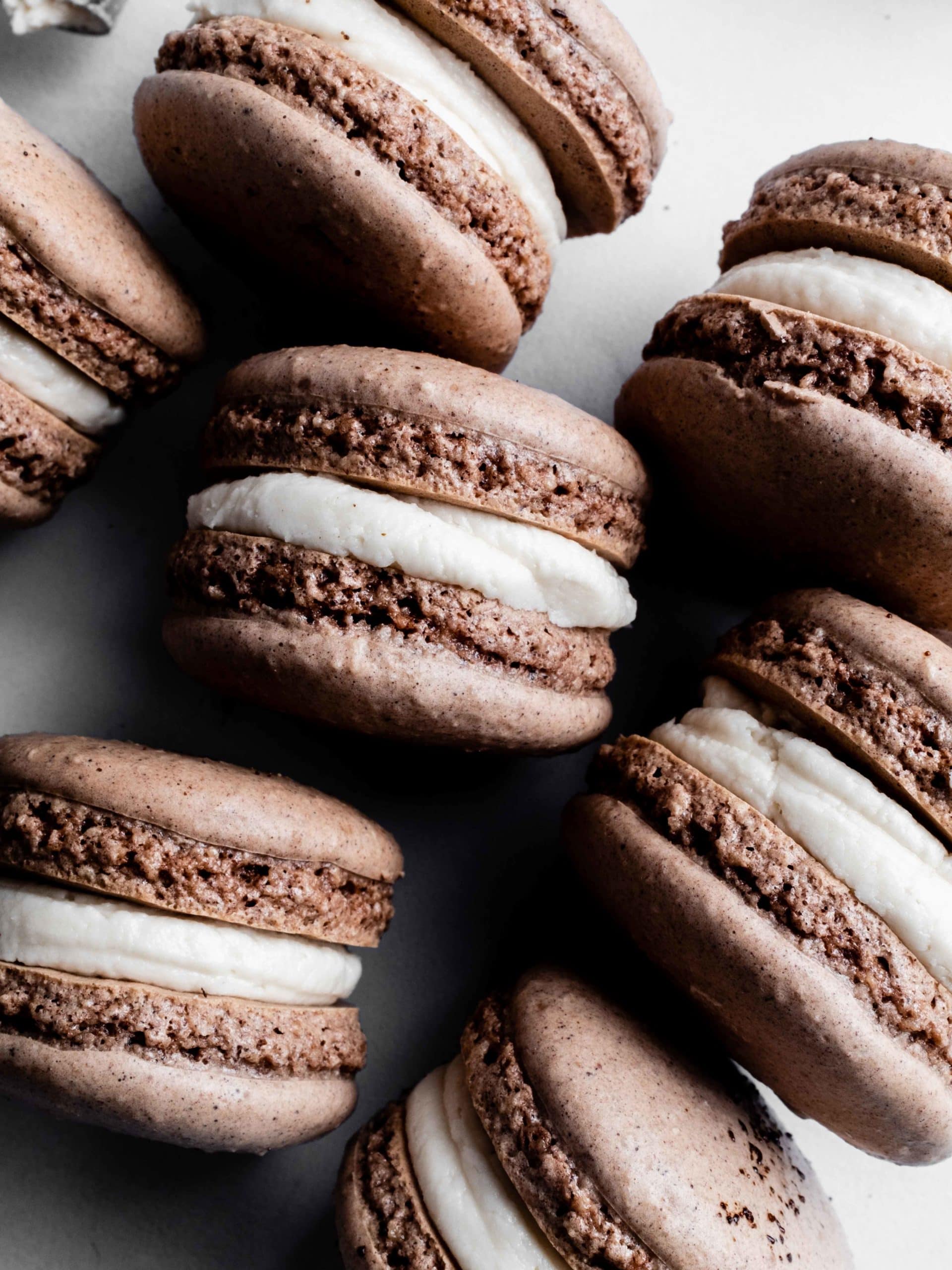 A group of macaroons with cream filling - Oreo