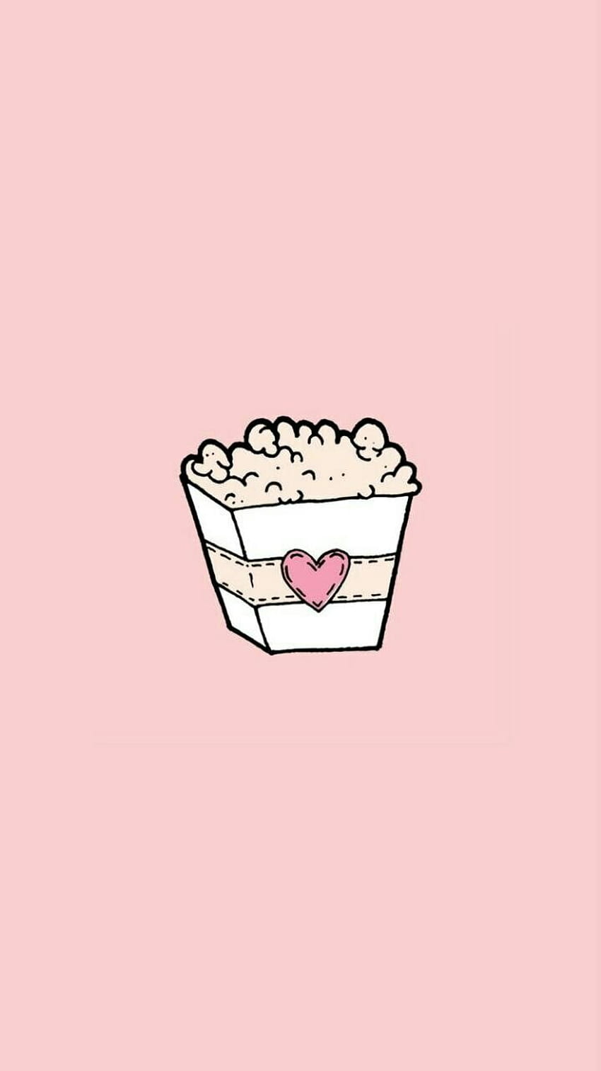 Aesthetic adorable popcorn for ur needs. For Jarod in Pastel Cute Food HD phone wallpaper