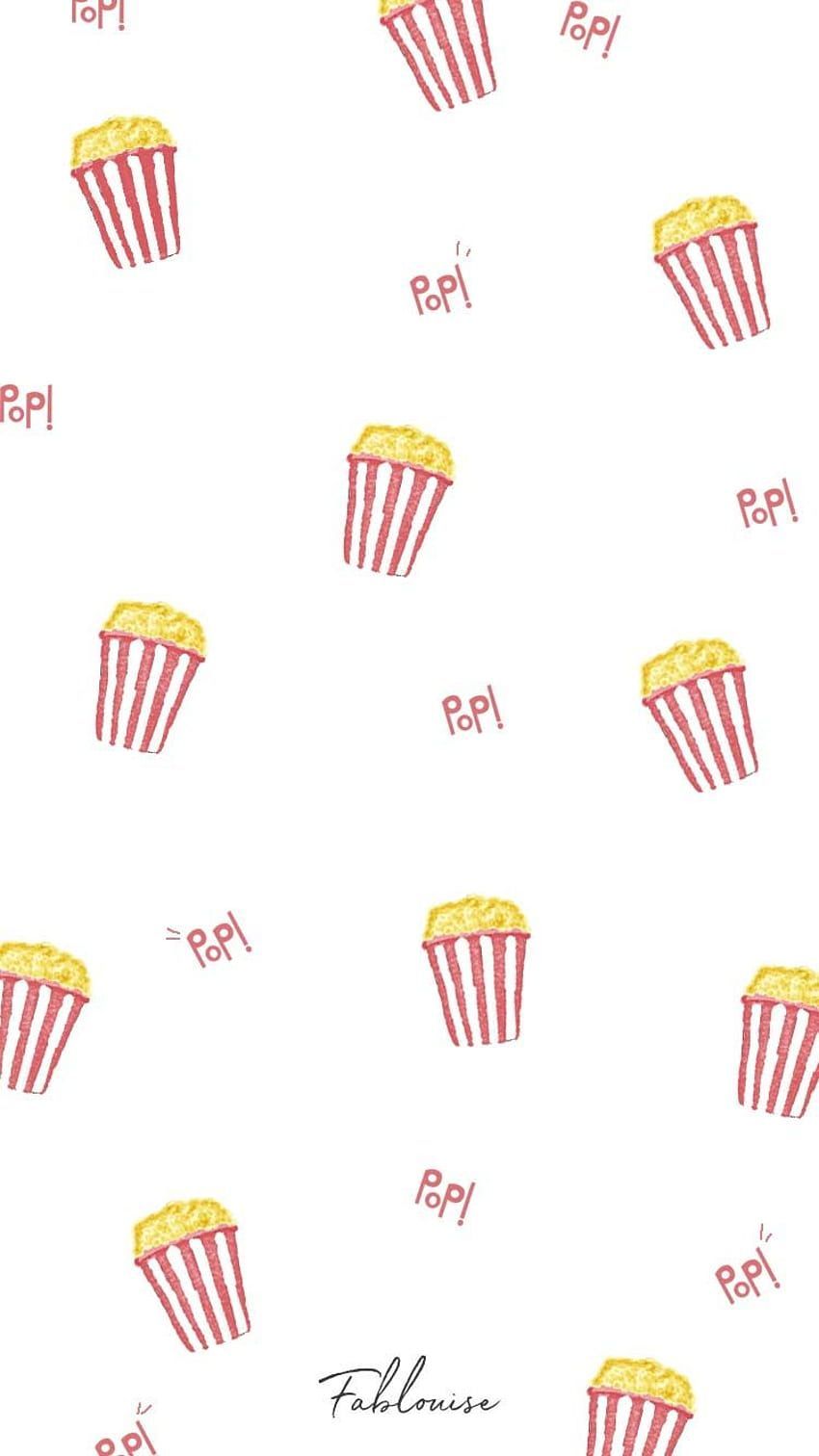 Popcorn. Whatsapp background, iphone cute, Cute background HD phone wallpaper