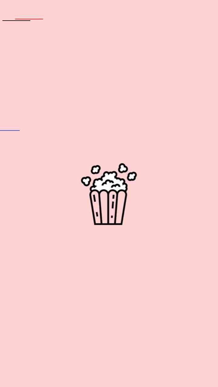 A cute wallpaper of a popcorn bucket - Popcorn