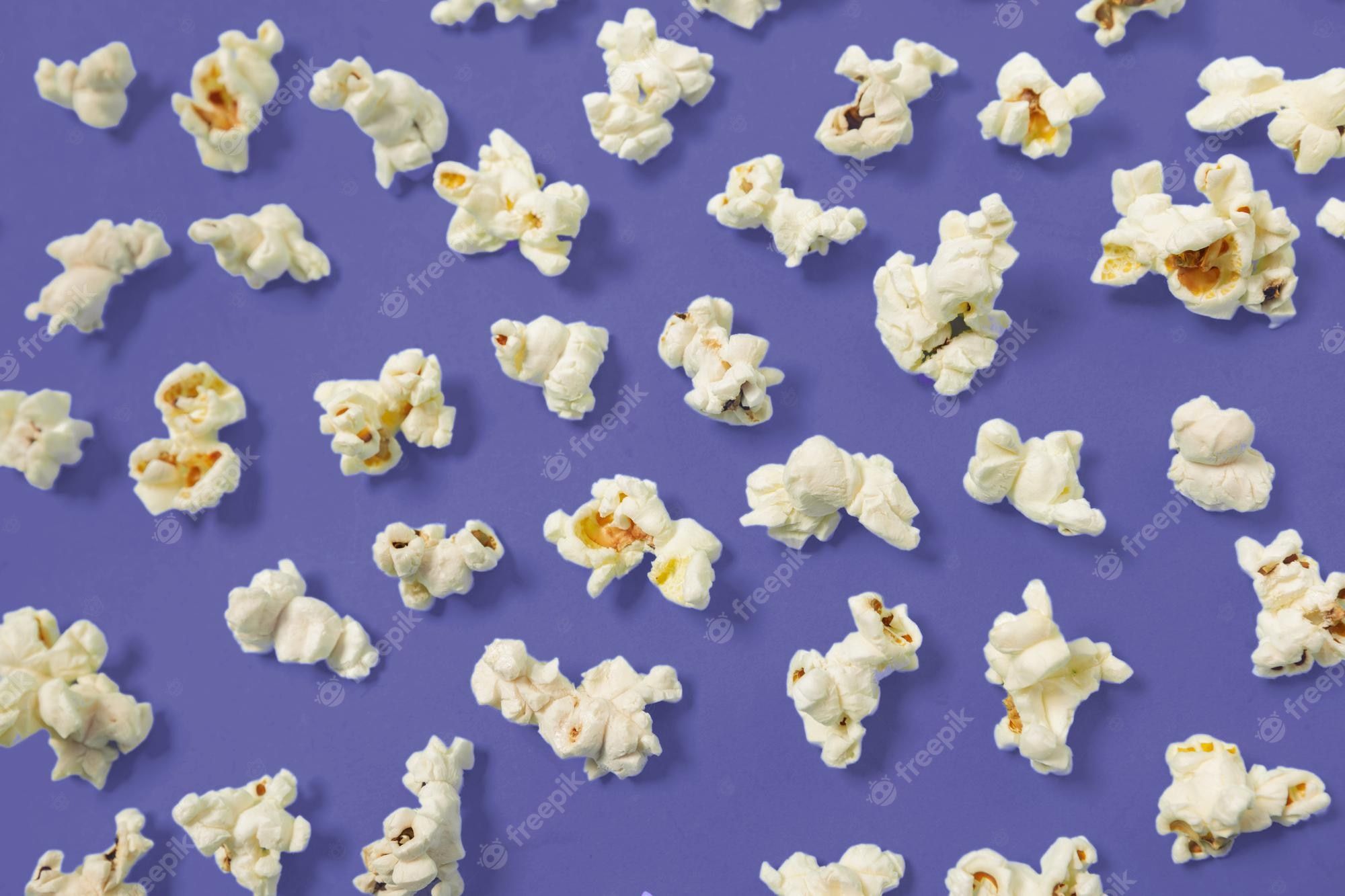 Popcorn on a purple background - Popcorn