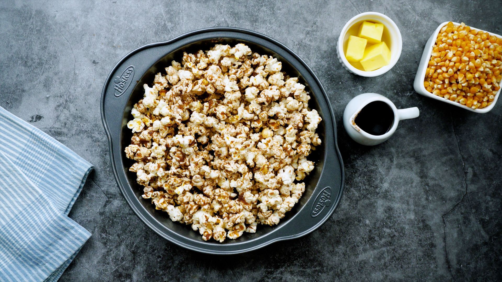 A bowl of popcorn and other ingredients - Popcorn