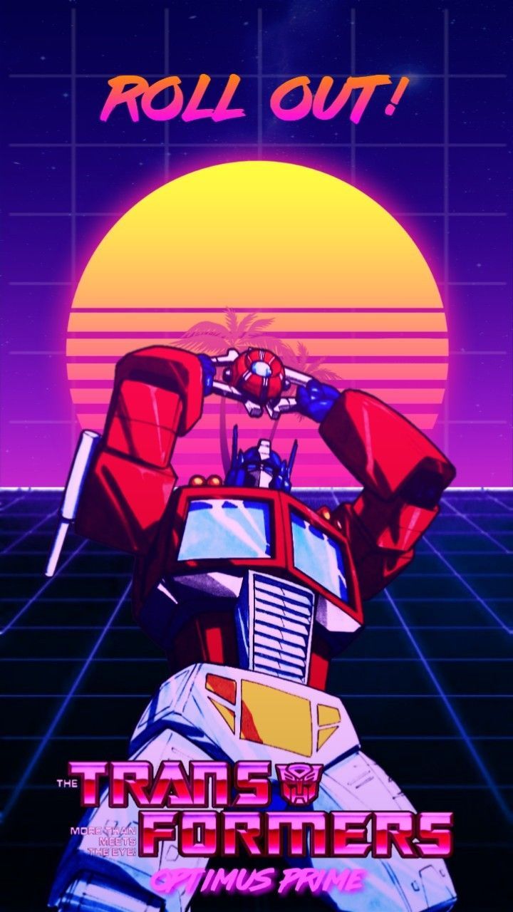 Optimus Prime wallpaper I made for my phone - Synthwave