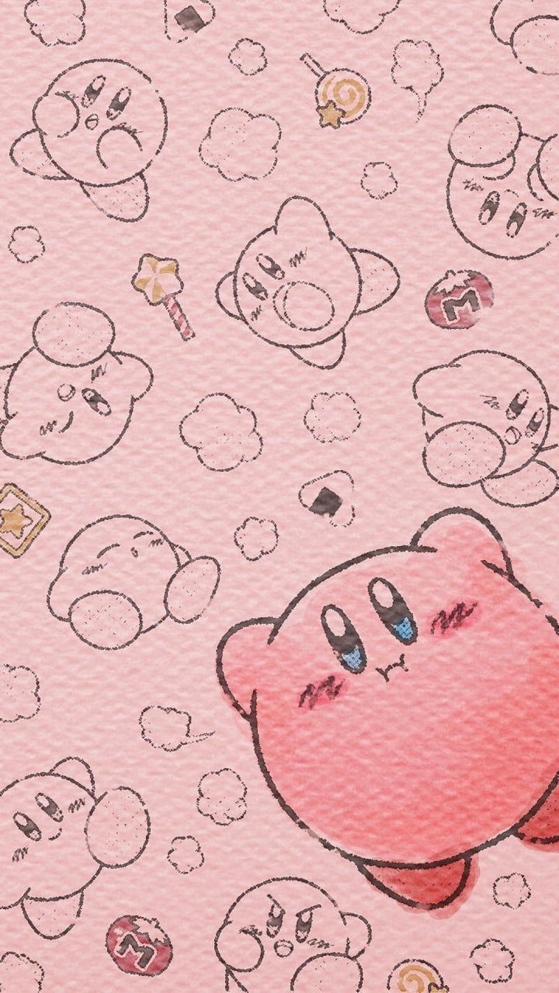 Kirby, anime, game, nintendo, HD phone wallpaper