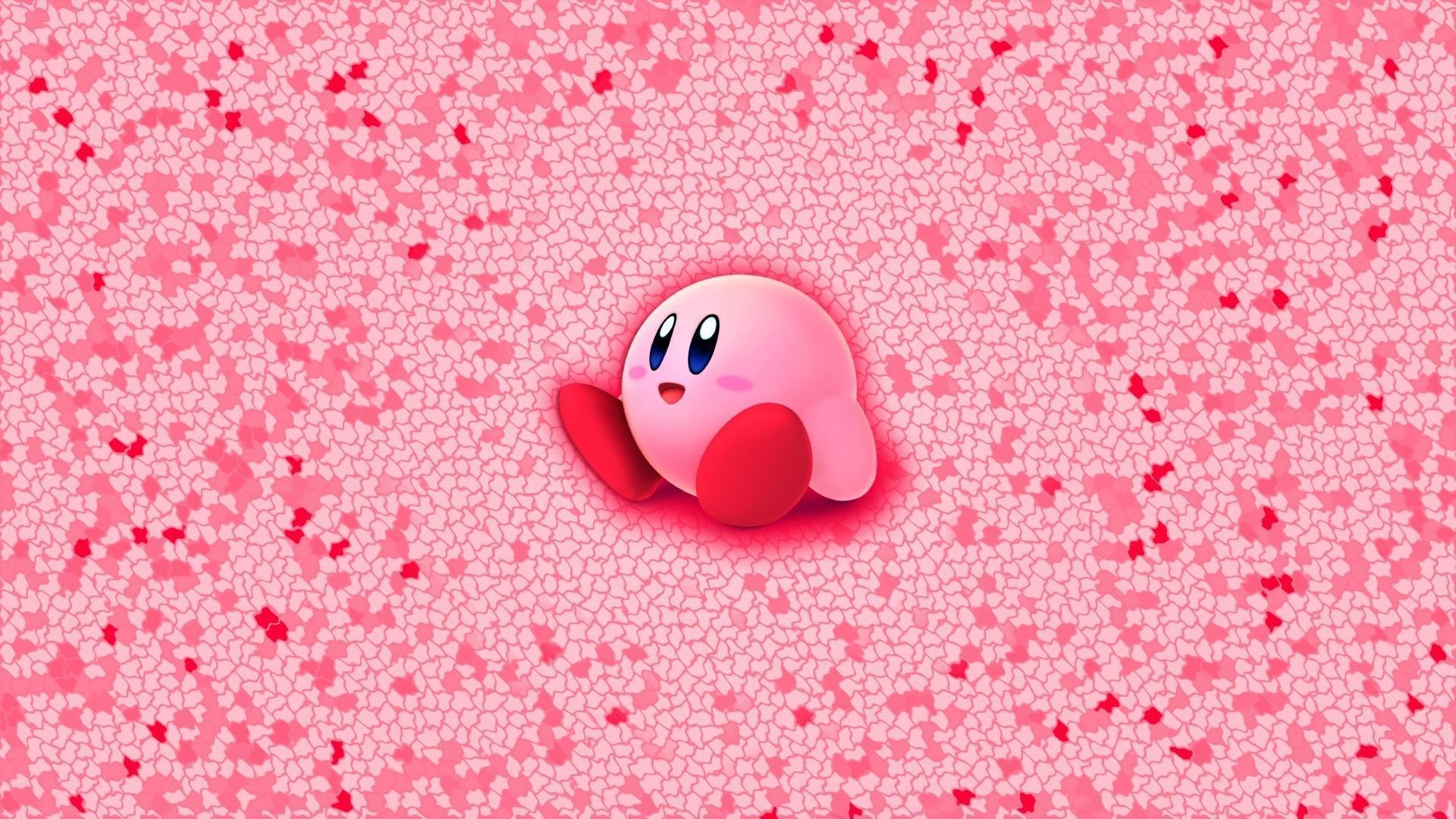 A pink mario character on top of red hearts - Nintendo