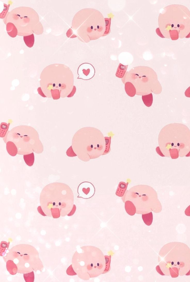 Pink Aesthetic Kirby. カービィ 壁紙, カービィ, 可愛い壁紙