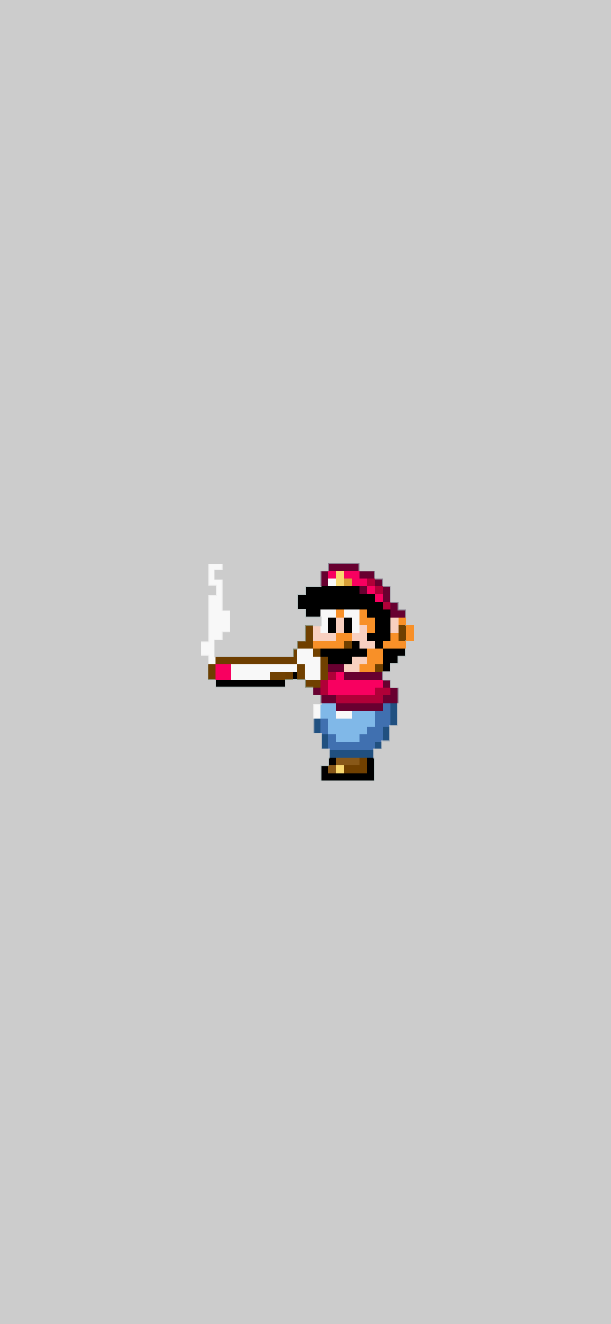 Mario holding a lit cigarette - 