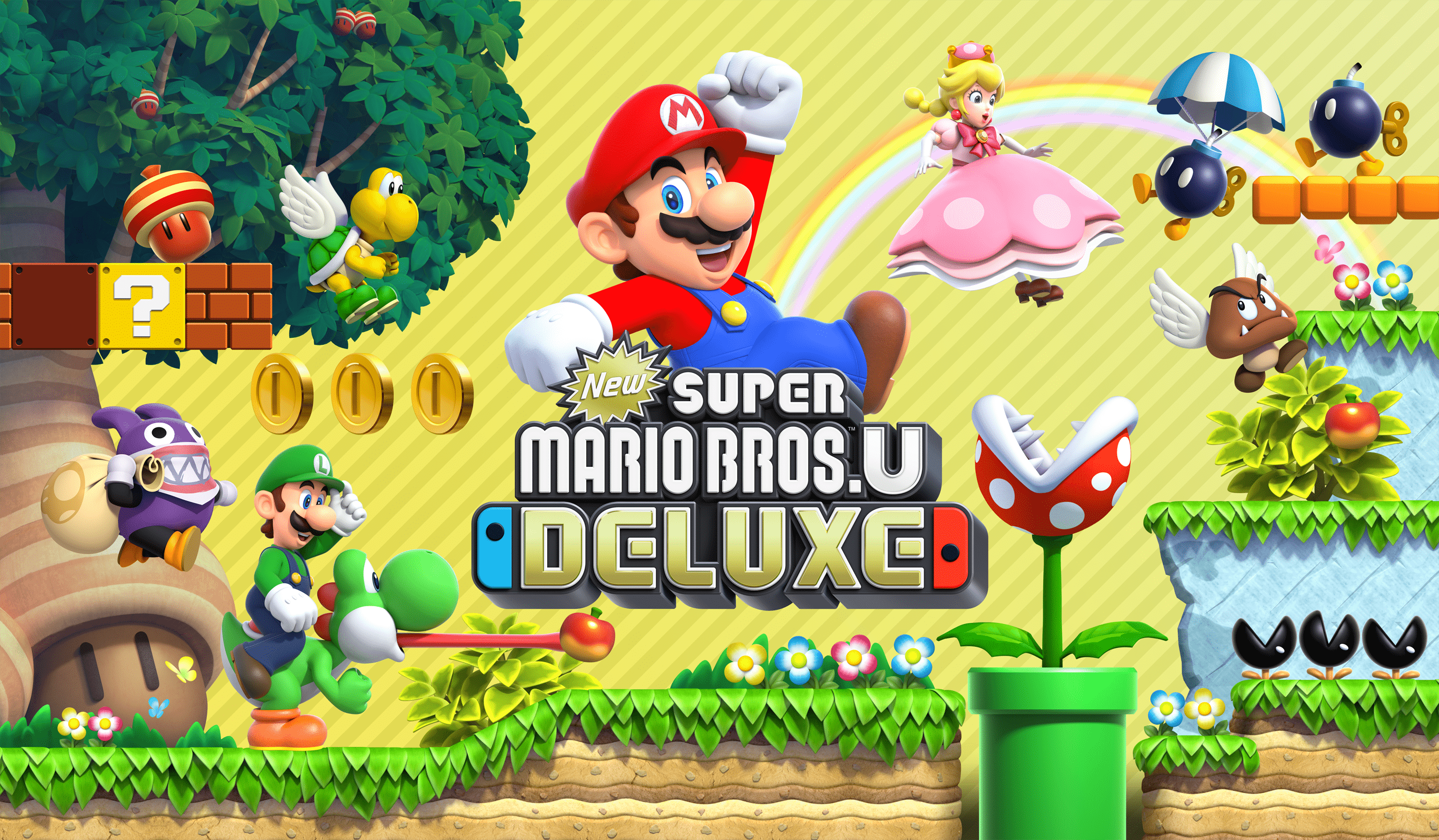 New Super Mario Bros. U Deluxe - The definitive Mario platforming experience is back with even more content, including new characters, power-ups, and courses. - Super Mario