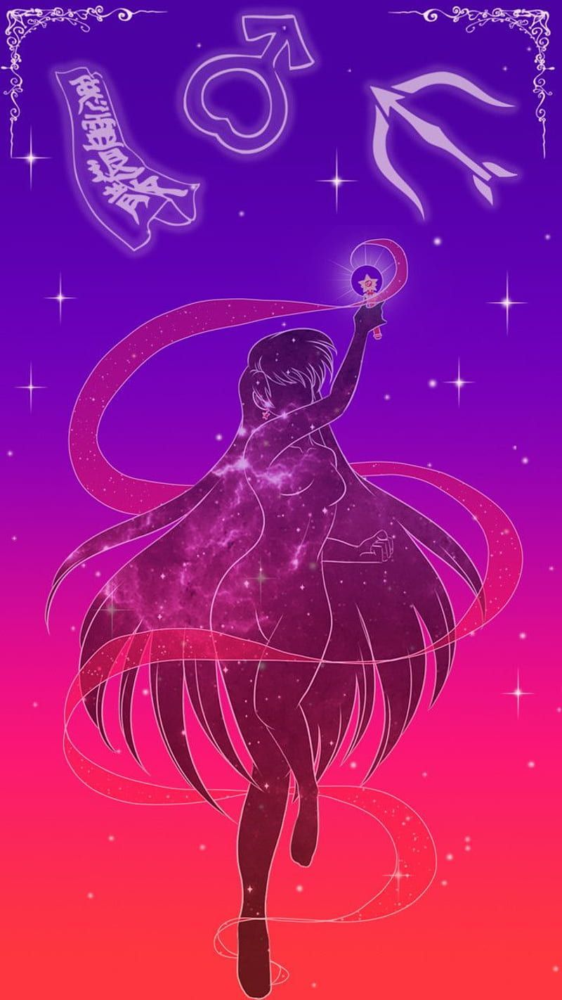 Sailor mars, anime, galaxy, girl, guardians, magic, sailormoon, HD phone wallpaper