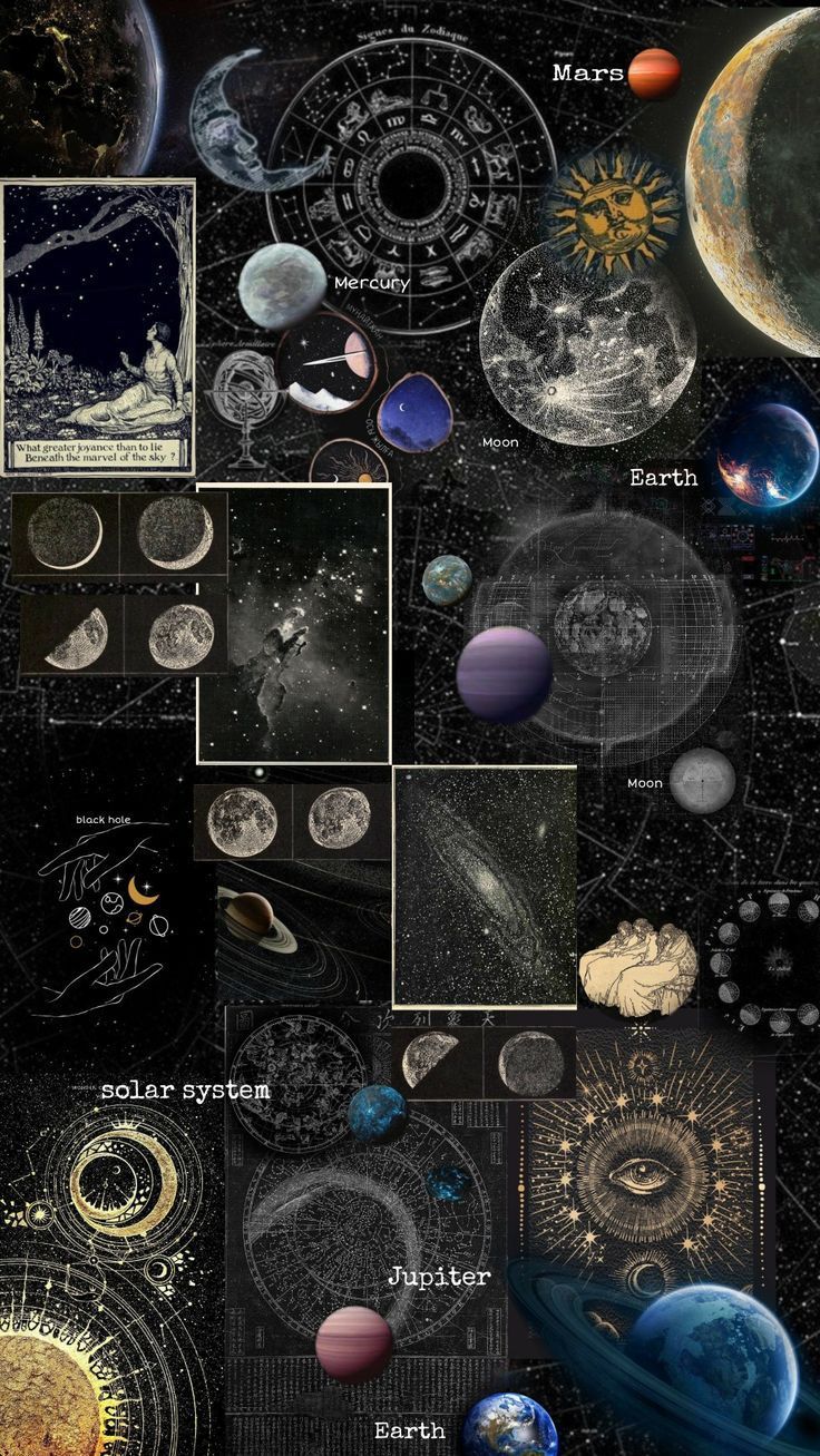 Collage of images of the planets in our solar system - Mars