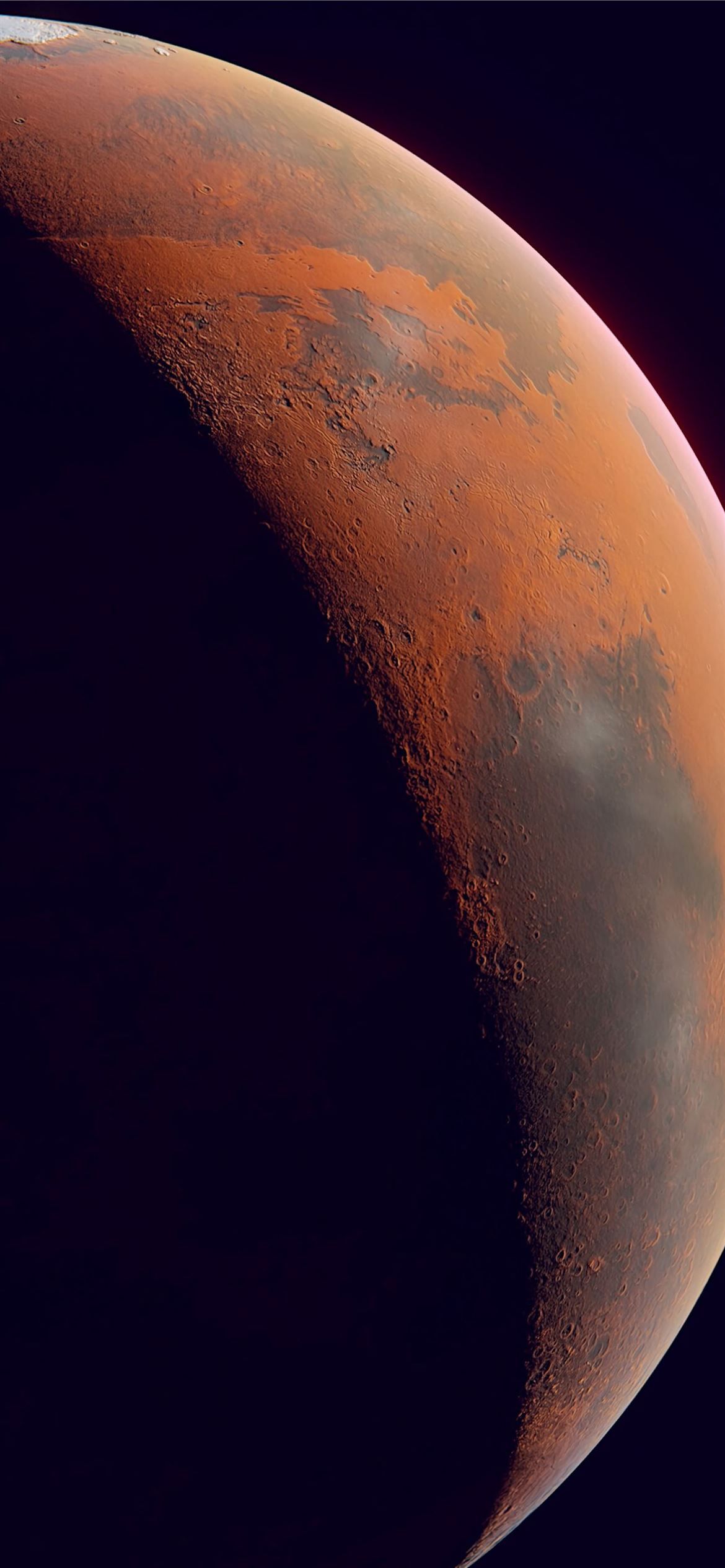 mars planet brown surface space HD background iPhone Wallpaper Free Download