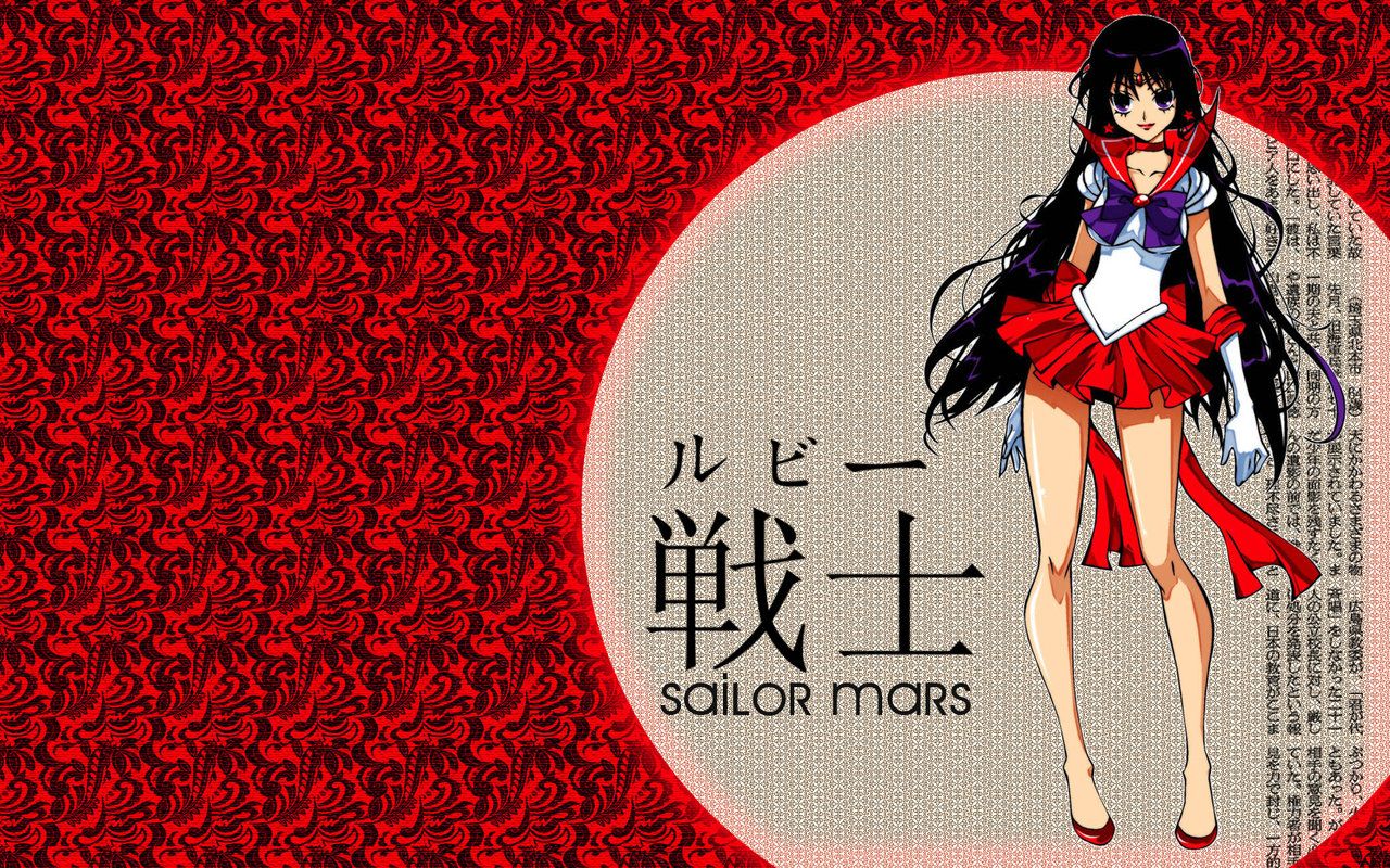 Photo wallpaper background, the characters, red, girl, the series, sailor mars - Sailor Mars