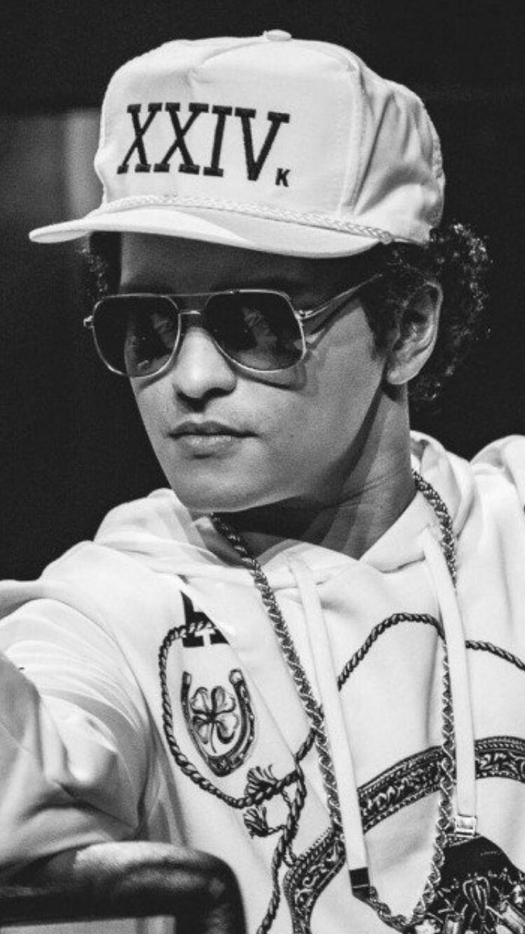 Bruno Mars in a white hat and sunglasses - Bruno Mars