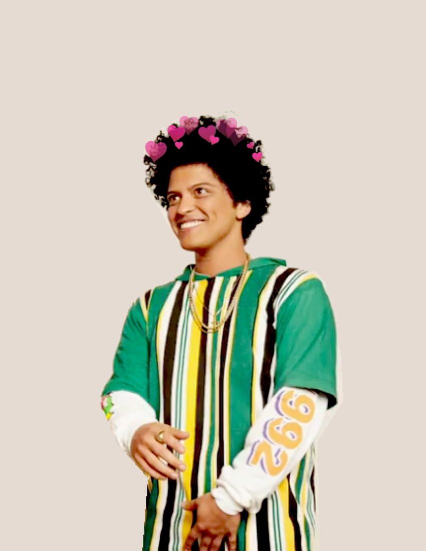 Bruno Mars with a flower crown on his head - Bruno Mars