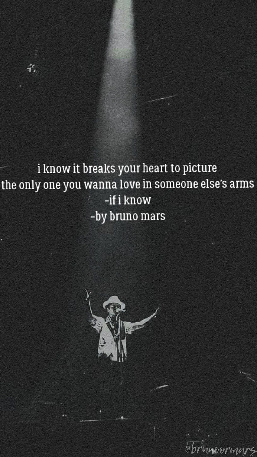 Bruno Mars wallpaper with lyrics from his song 