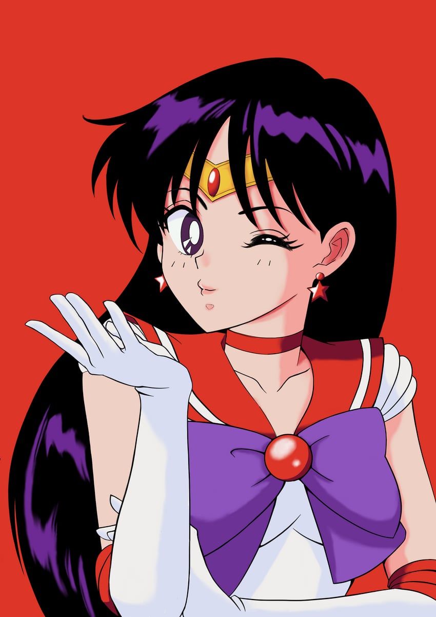 hino rei and sailor mars (bishoujo senshi sailor moon) drawn