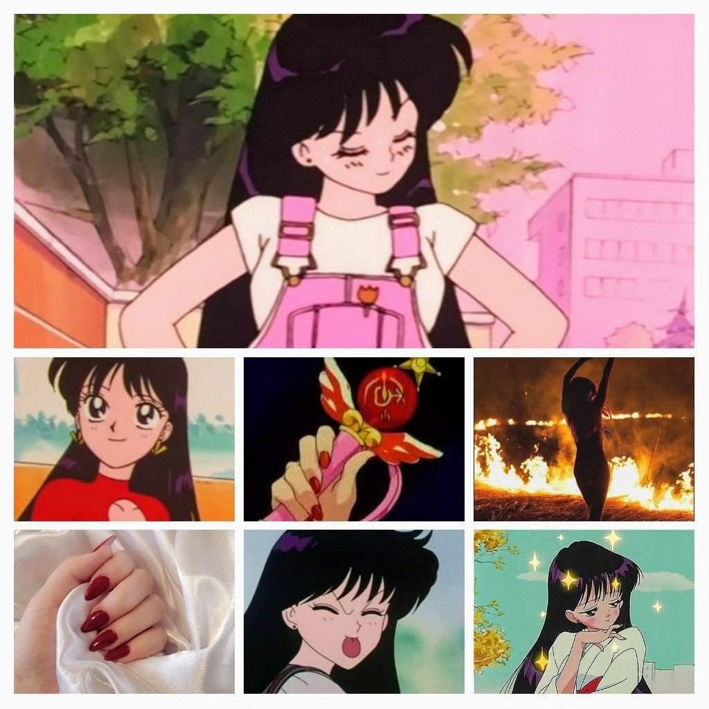 A collage of images of the character Ami from the anime series Sailor Moon. - Sailor Mars