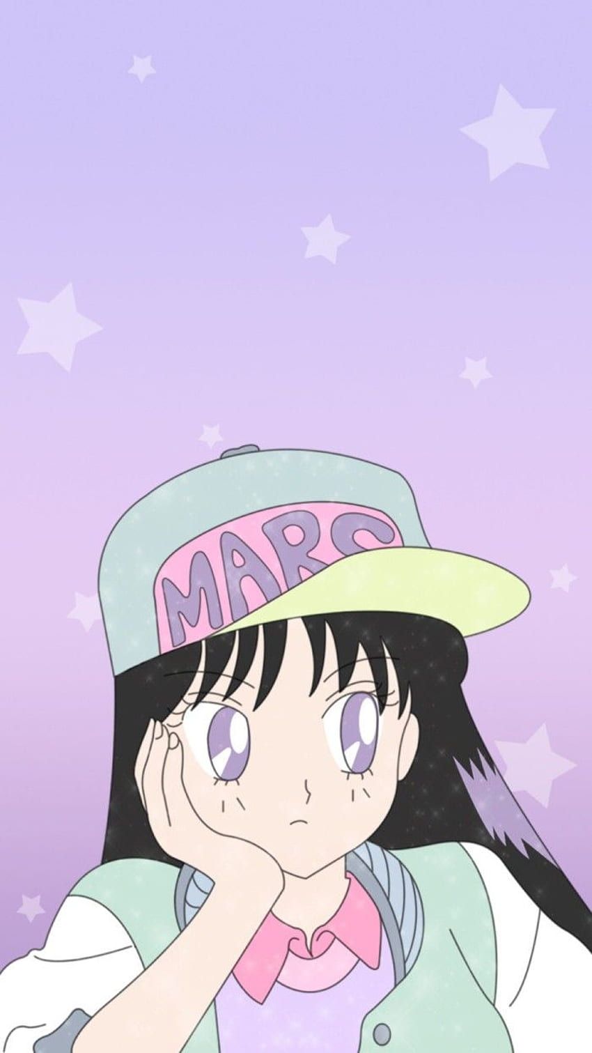 A girl with long hair wearing an hat - Sailor Mars