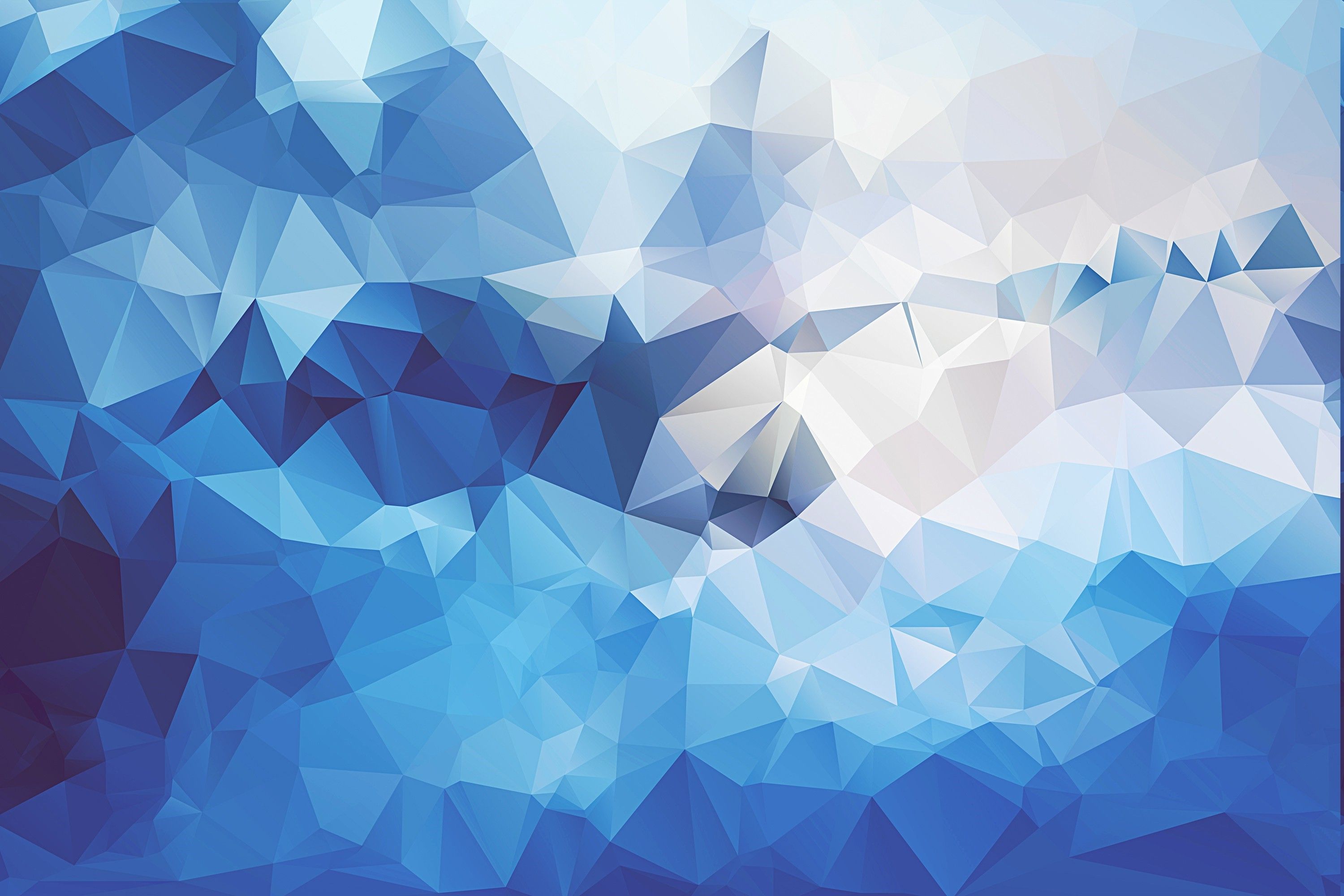 Blue geometric background with a triangular pattern - Low poly