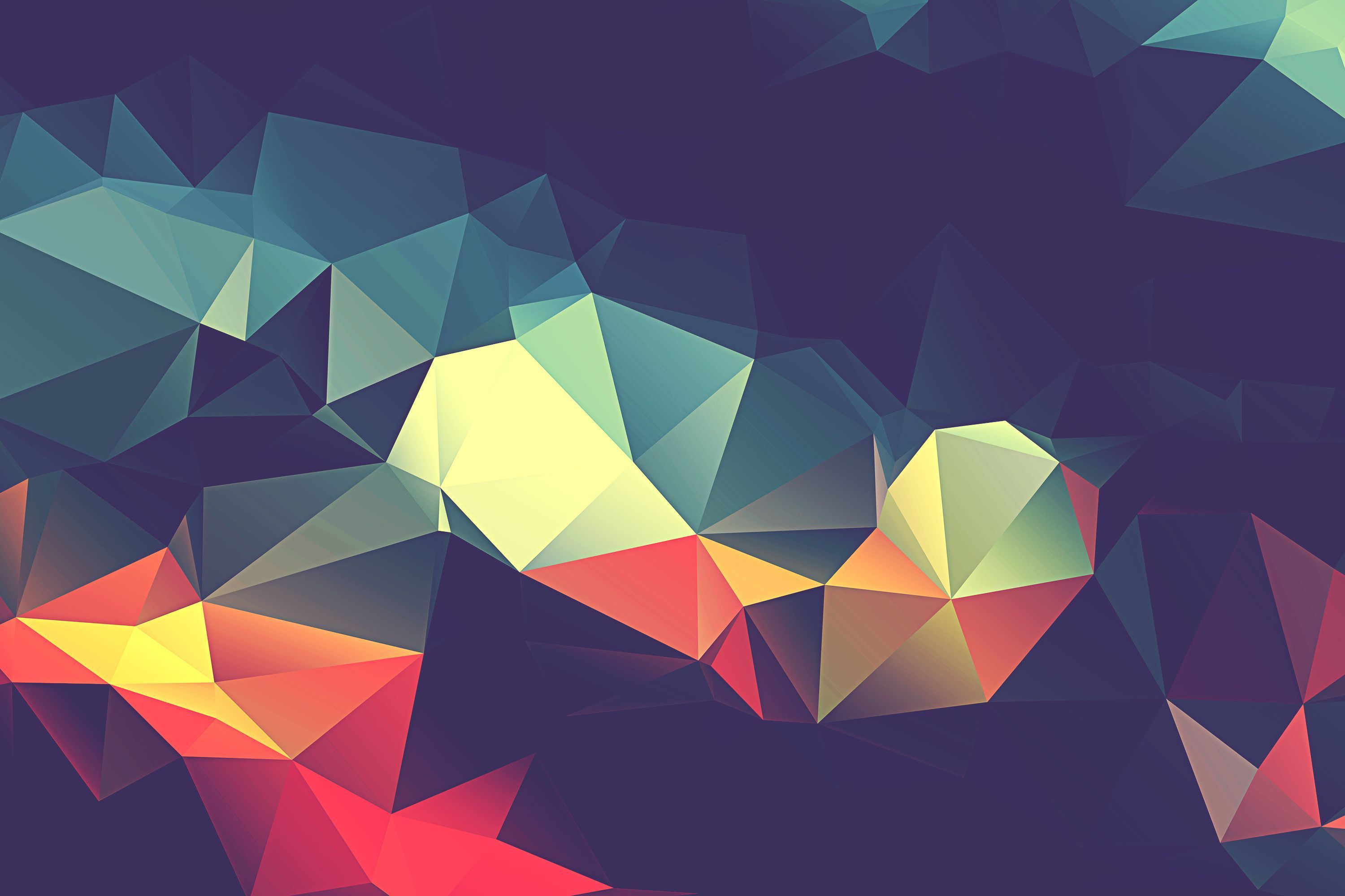 A colorful abstract image of triangles - Low poly