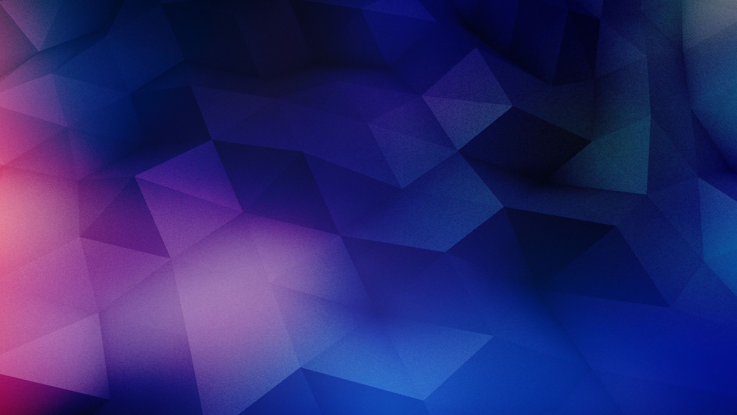 A blue and purple geometric abstract wallpaper - Low poly, 2560x1440