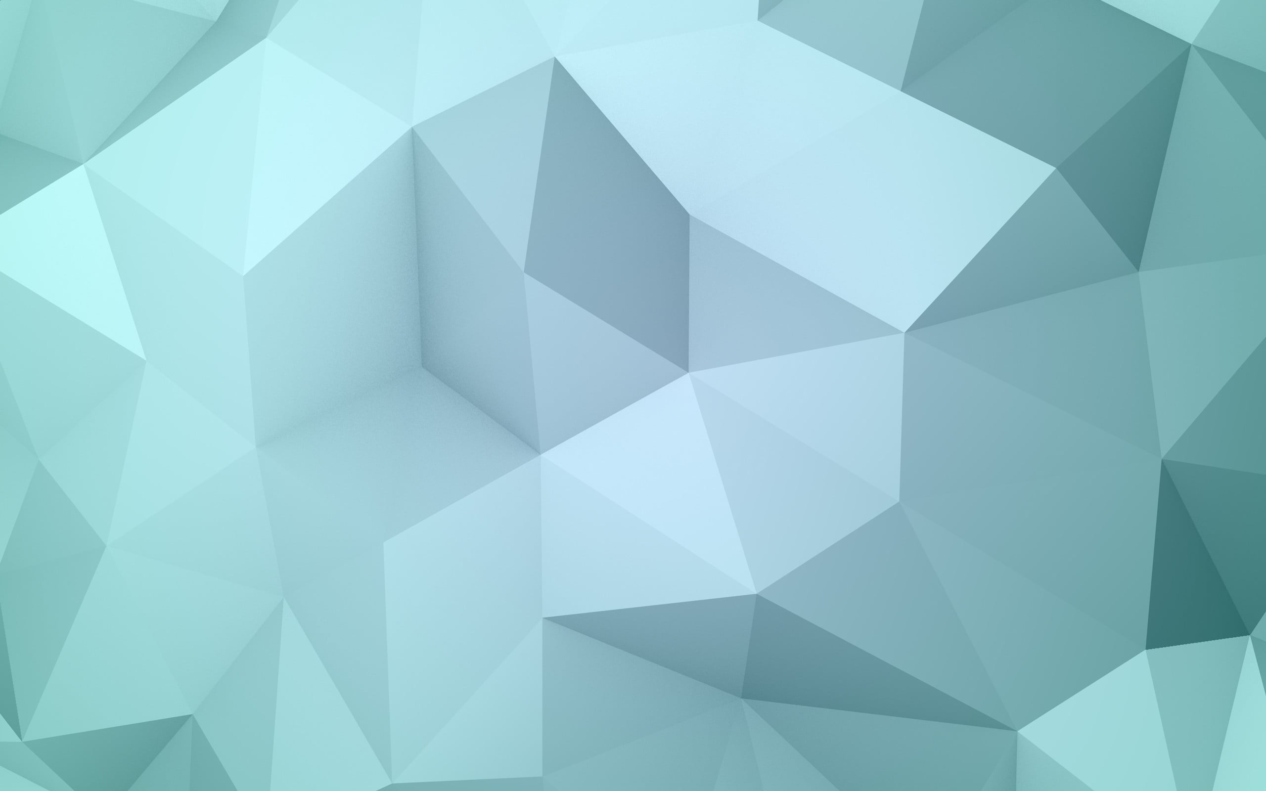 A white and blue abstract wallpaper - Low poly