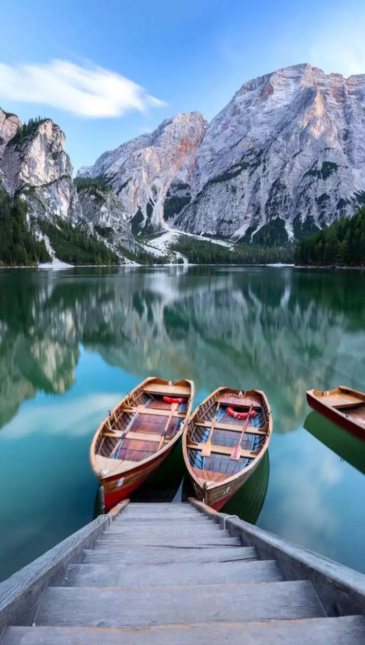 Three boats on a lake - Lake