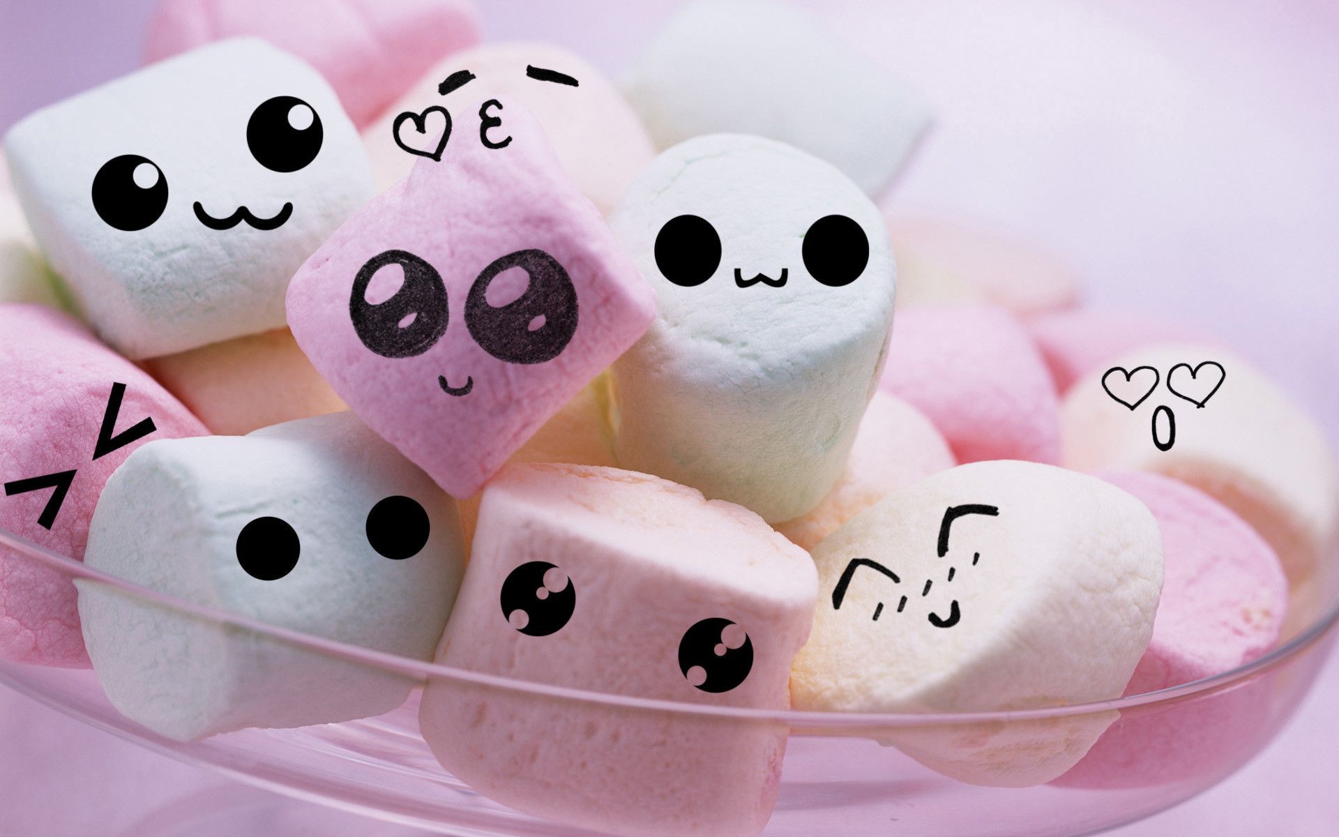 I won't eat you :3. Cute marshmallows wallpaper, Cute marshmallows, Cute laptop wallpaper